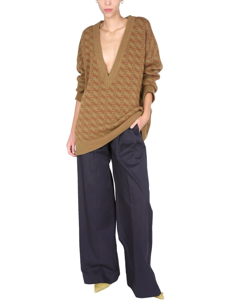 V-NECK JACQUARD SWEATER.webp