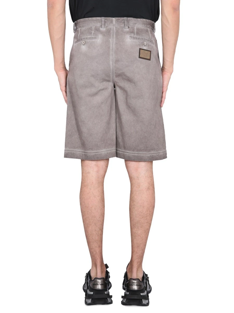 BERMUDA SHORTS WITH LOGO PLAQUE.webp