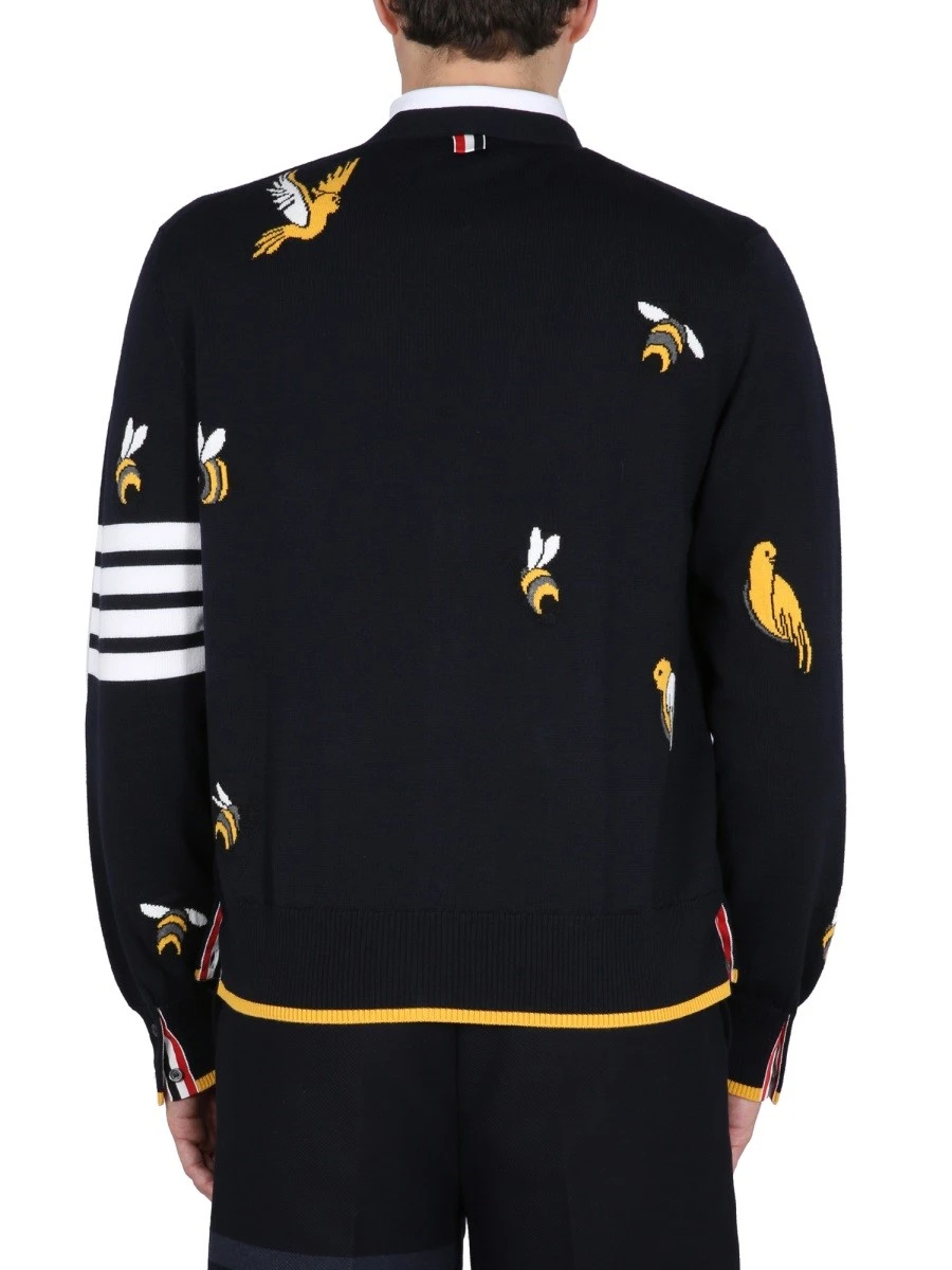 CARDIGAN WITH BIRDS AND BEES INLAYS.webp