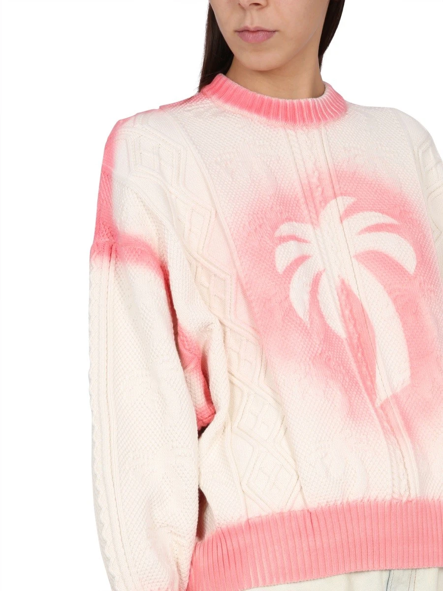 PATENT LEATHER EFFECT PALM SWEATER.webp