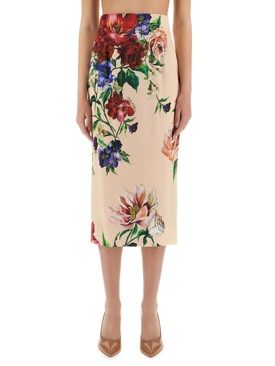 FLOWER PRINT SATIN MIDI PENCIL SKIRT.webp