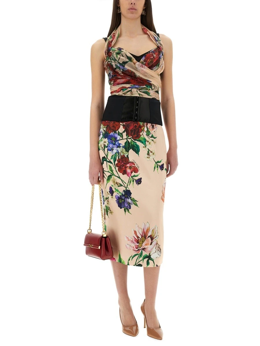 FLOWER PRINT SATIN MIDI PENCIL SKIRT.webp