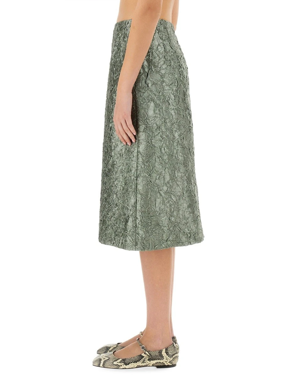 RUCHED SATIN MIDI SKIRT.webp