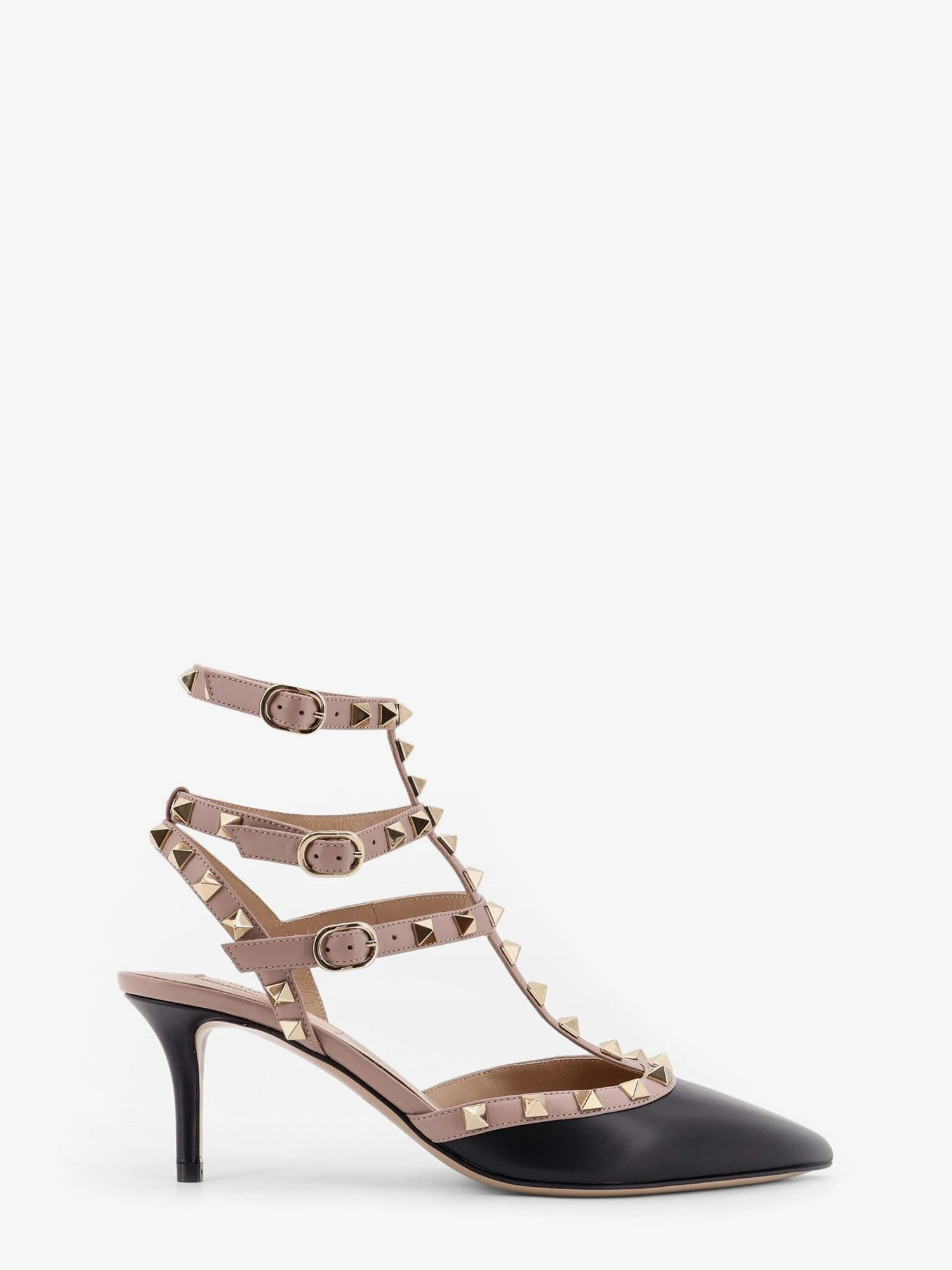 Rockstud leather decolleté slingback.webp