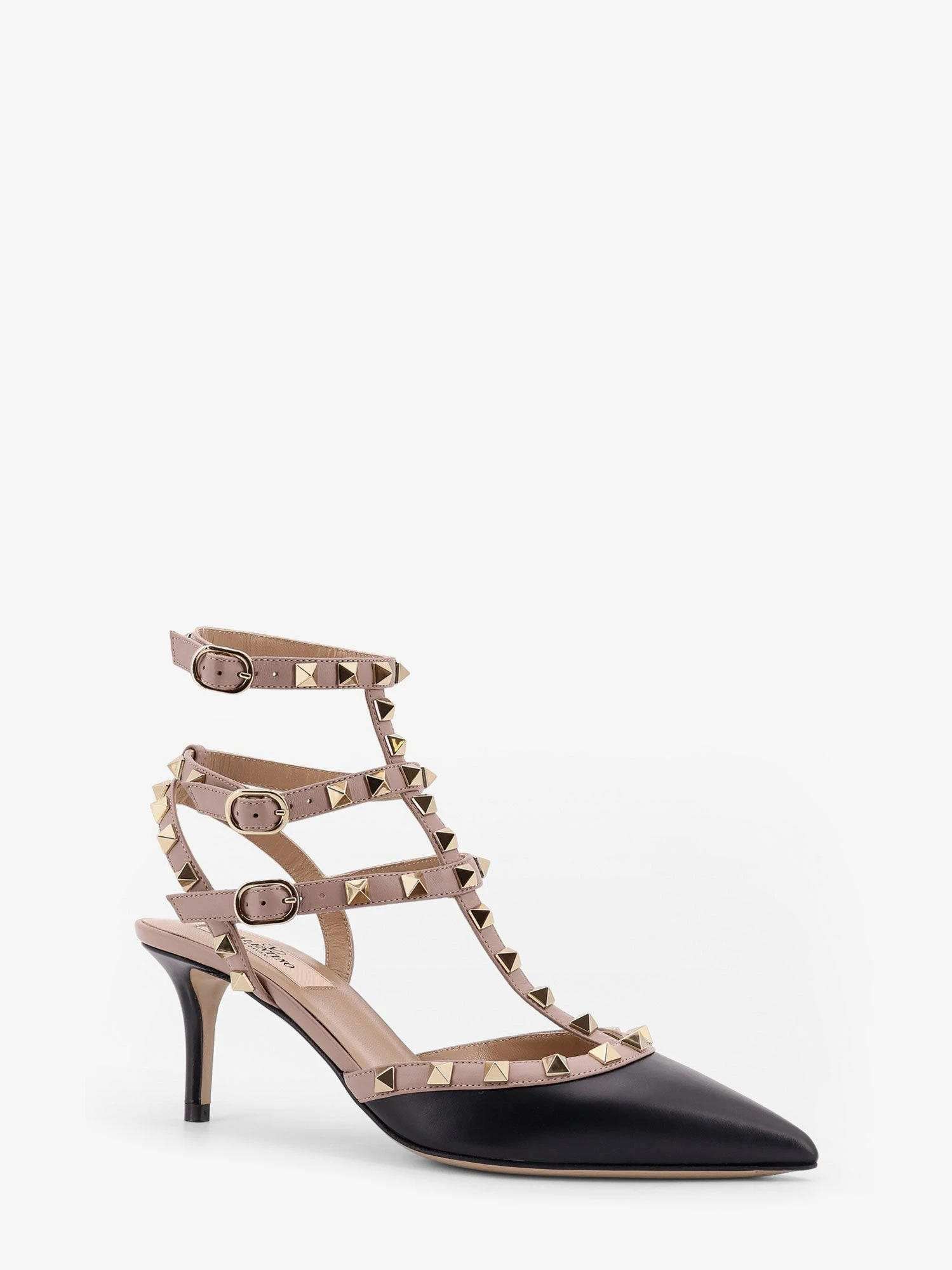 Rockstud leather decolleté slingback.webp