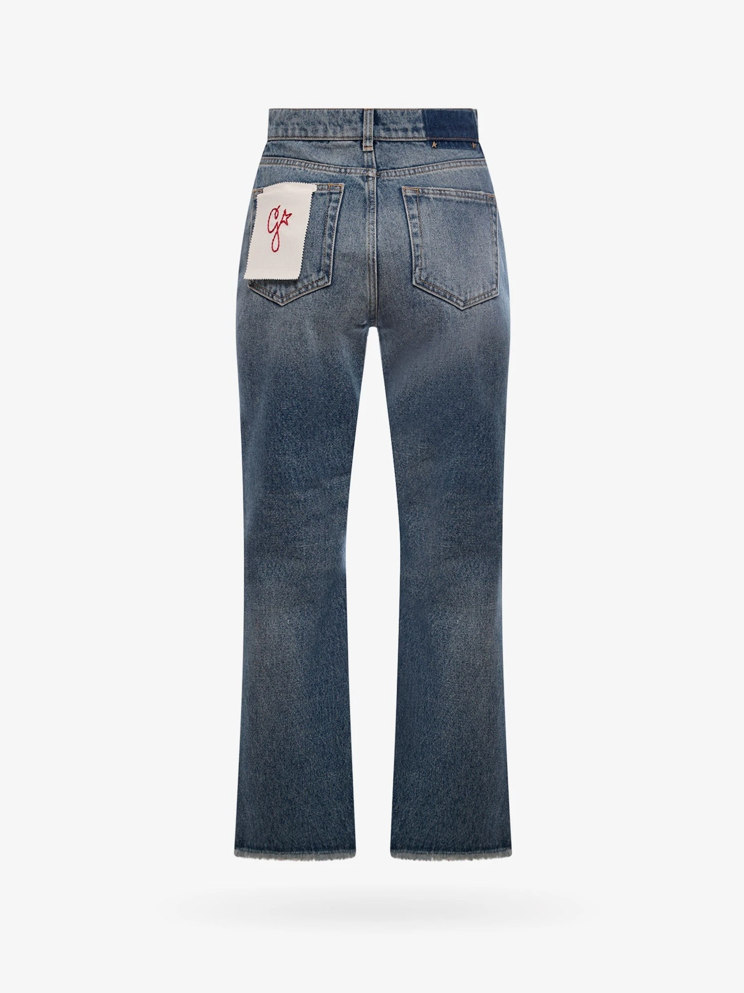 Derin new cropped flare jeans with back logoed patch.webp