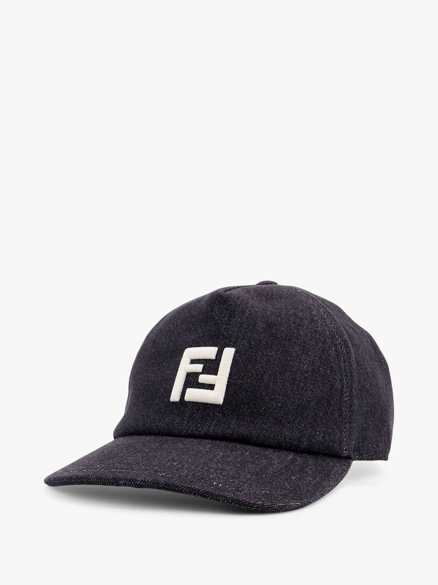 Denim baseball hat with logo embroidery.webp