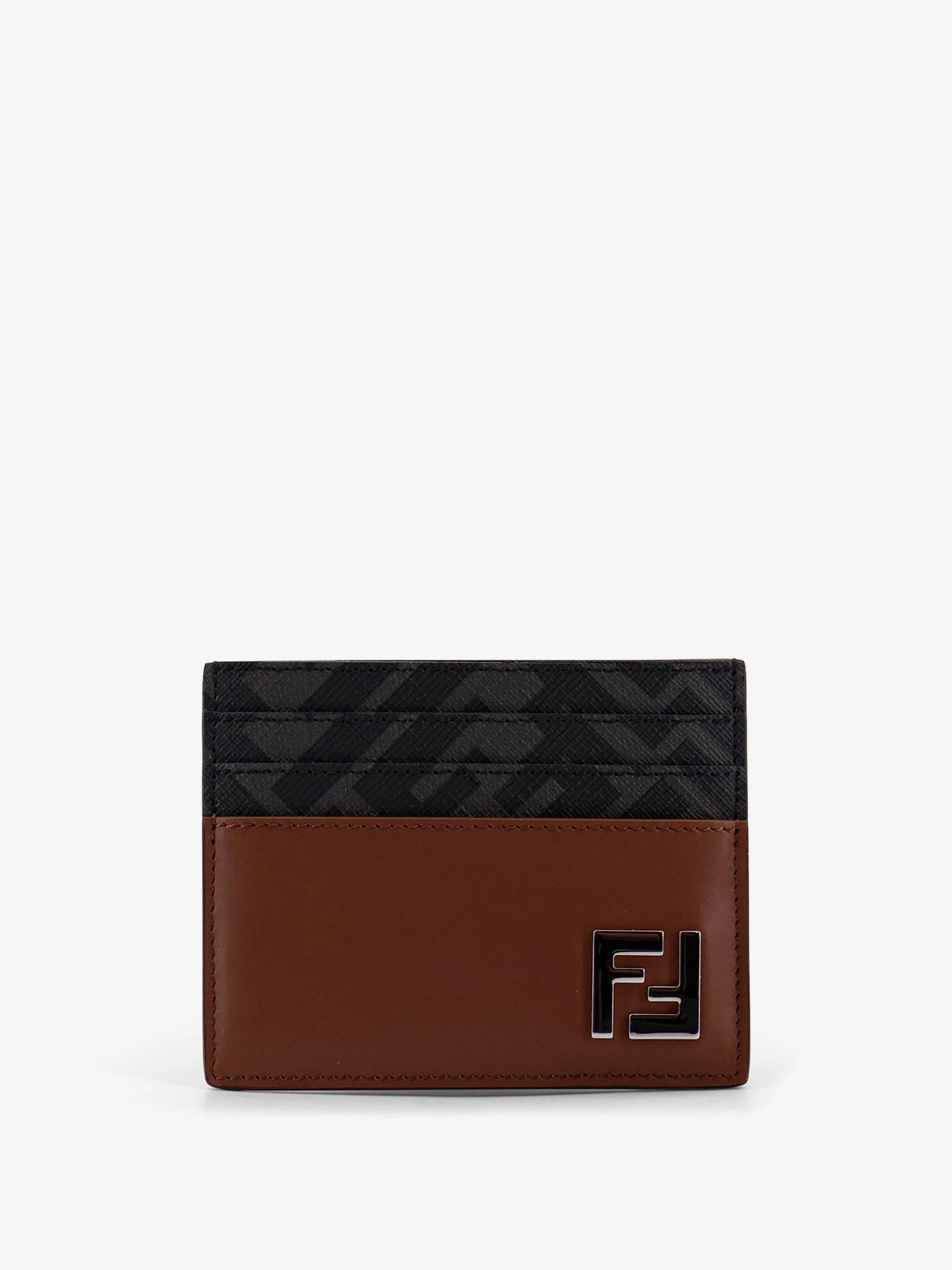 Leather and FF fabric card holder.webp