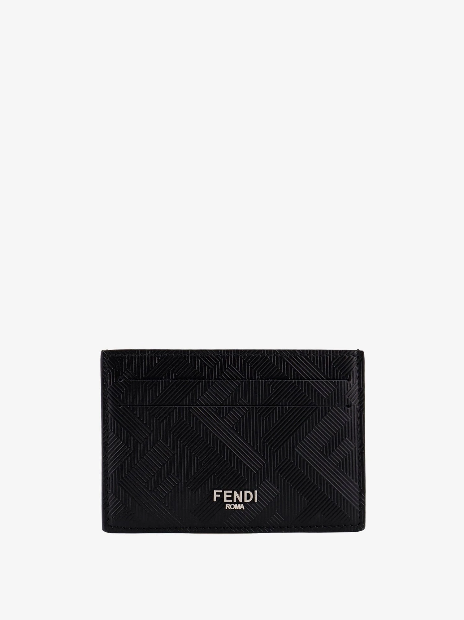 Leather cardholder with FF motif.webp