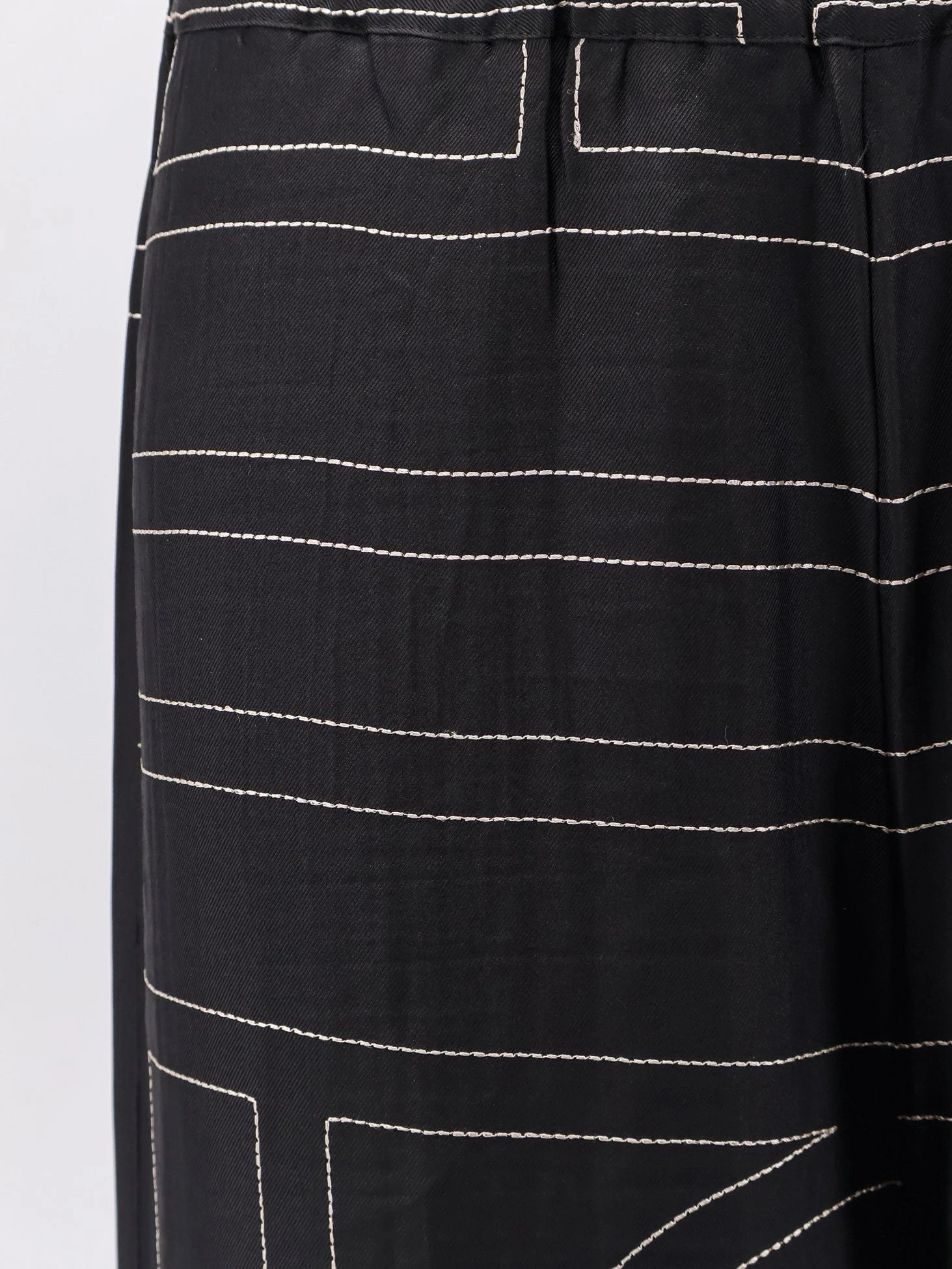 Silk trousers with Monogram Logo embroidery.webp