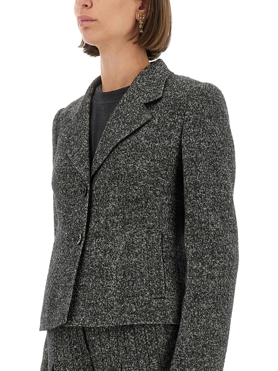 SINGLE-BREASTED JACKET IN WOOL BLEND DOT.webp