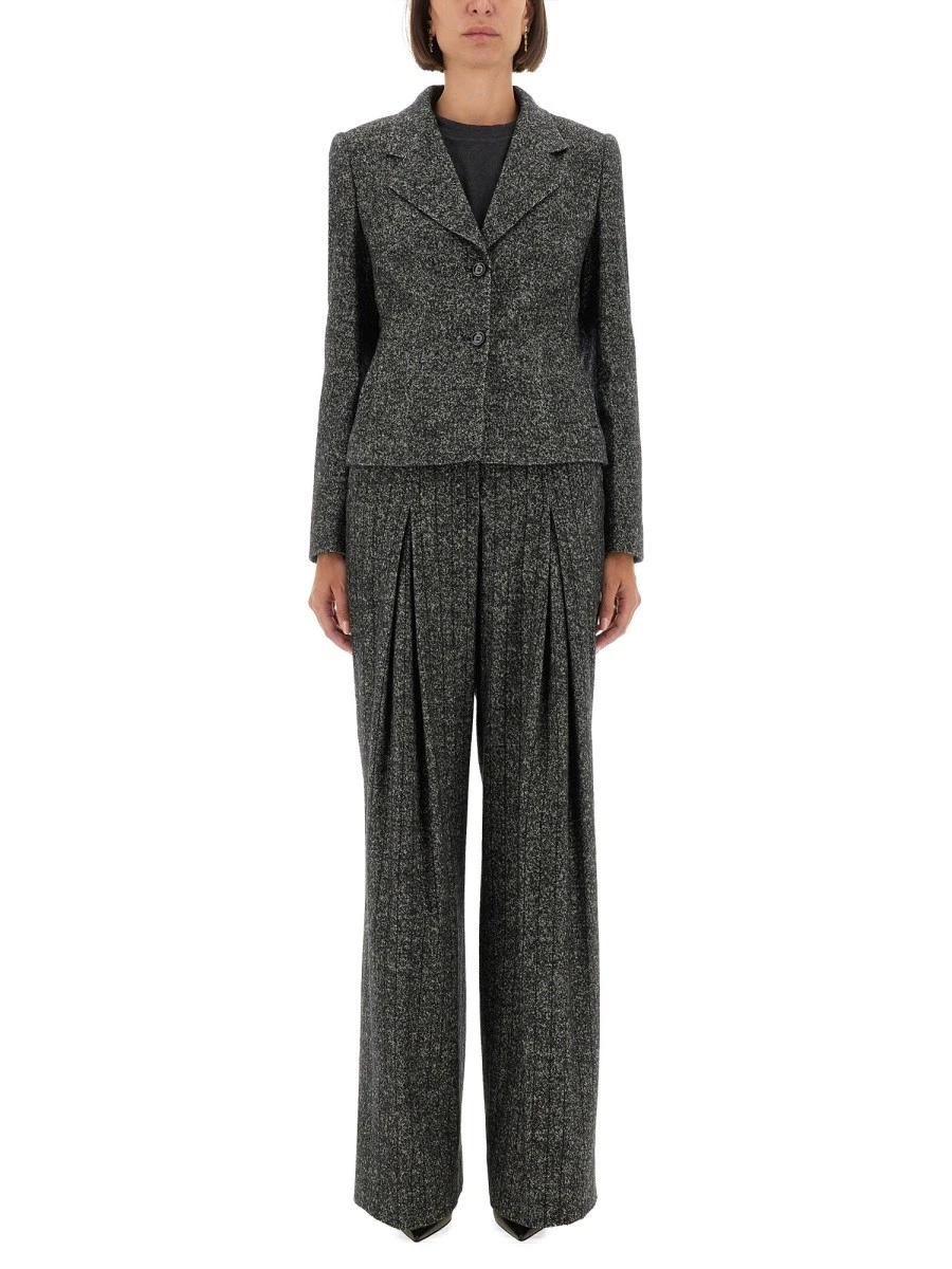 SINGLE-BREASTED JACKET IN WOOL BLEND DOT.webp