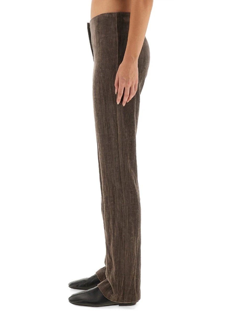 VELVET "CRINKLE" SLIM PANTS.webp