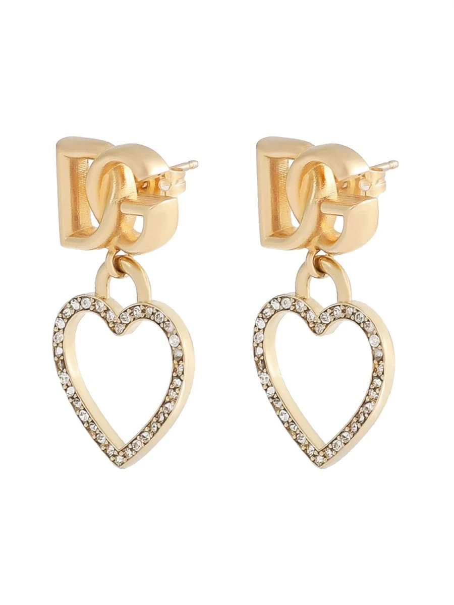 STUD EARRINGS WITH HEARTS AND LOGO.webp