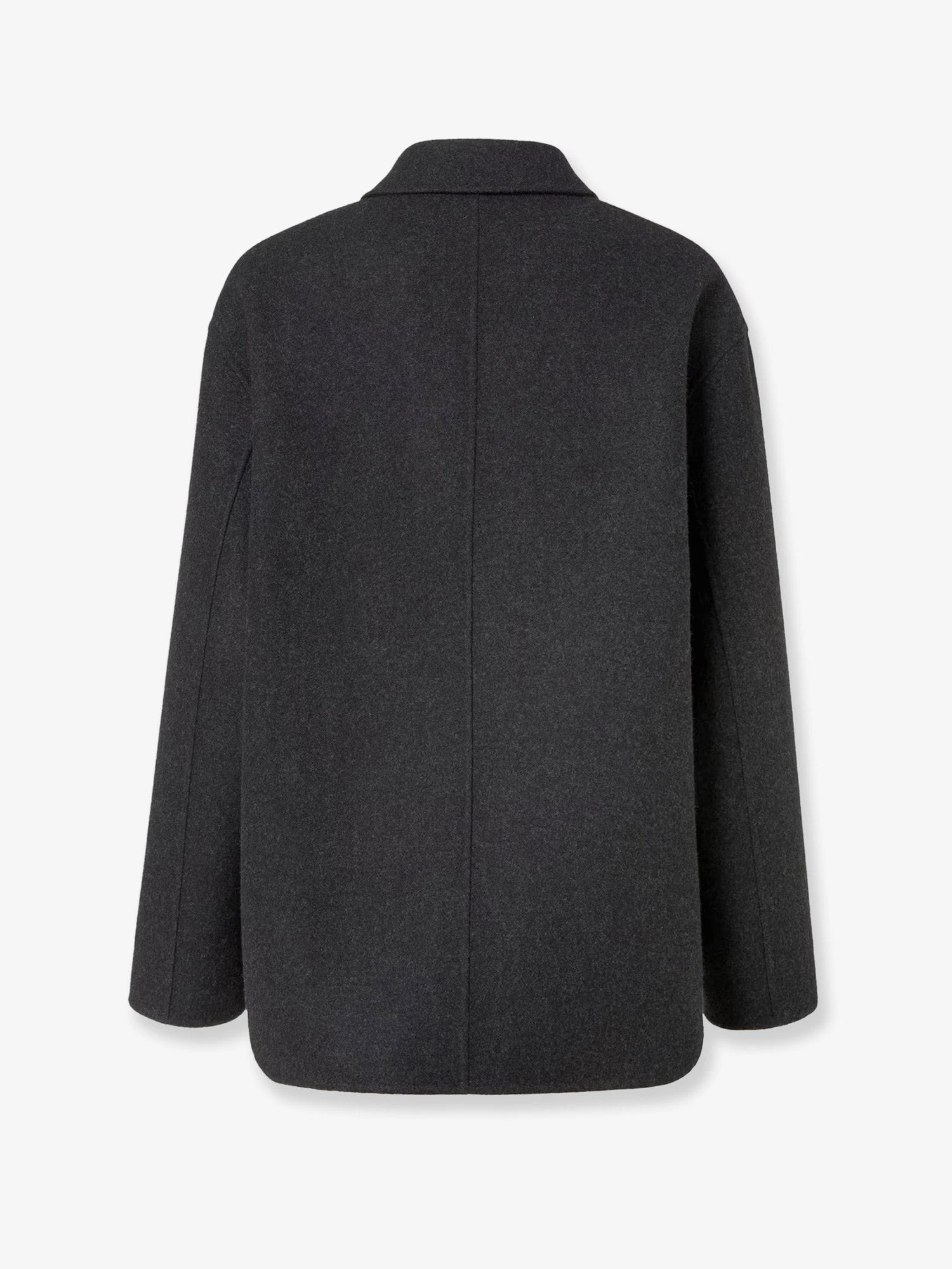 Double-breasted wool felt peacoat.webp