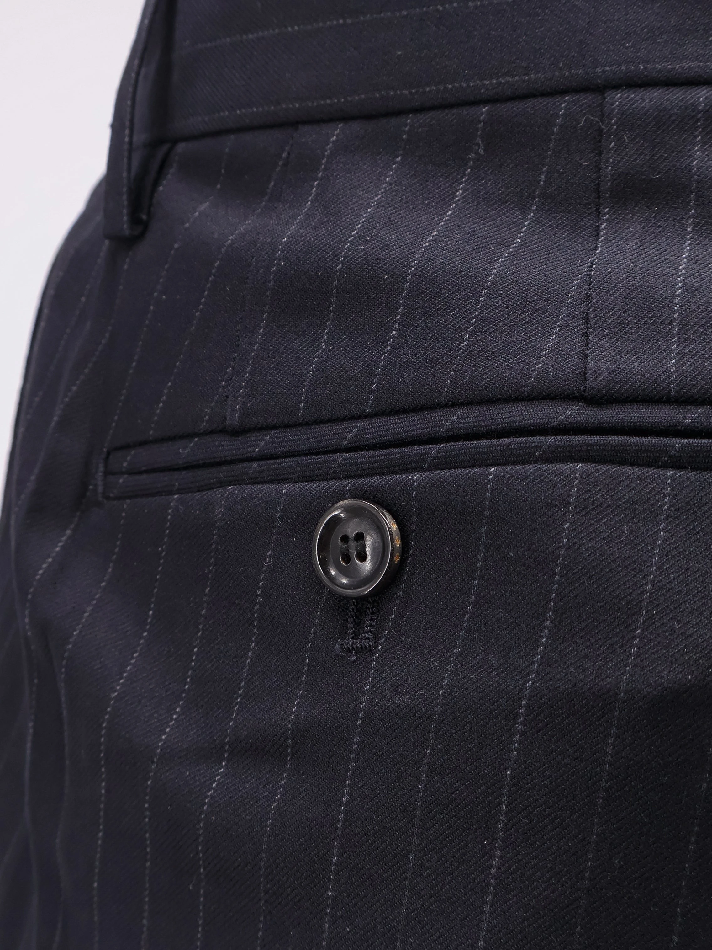 Wool blend Unisex pinstriped trousers.webp