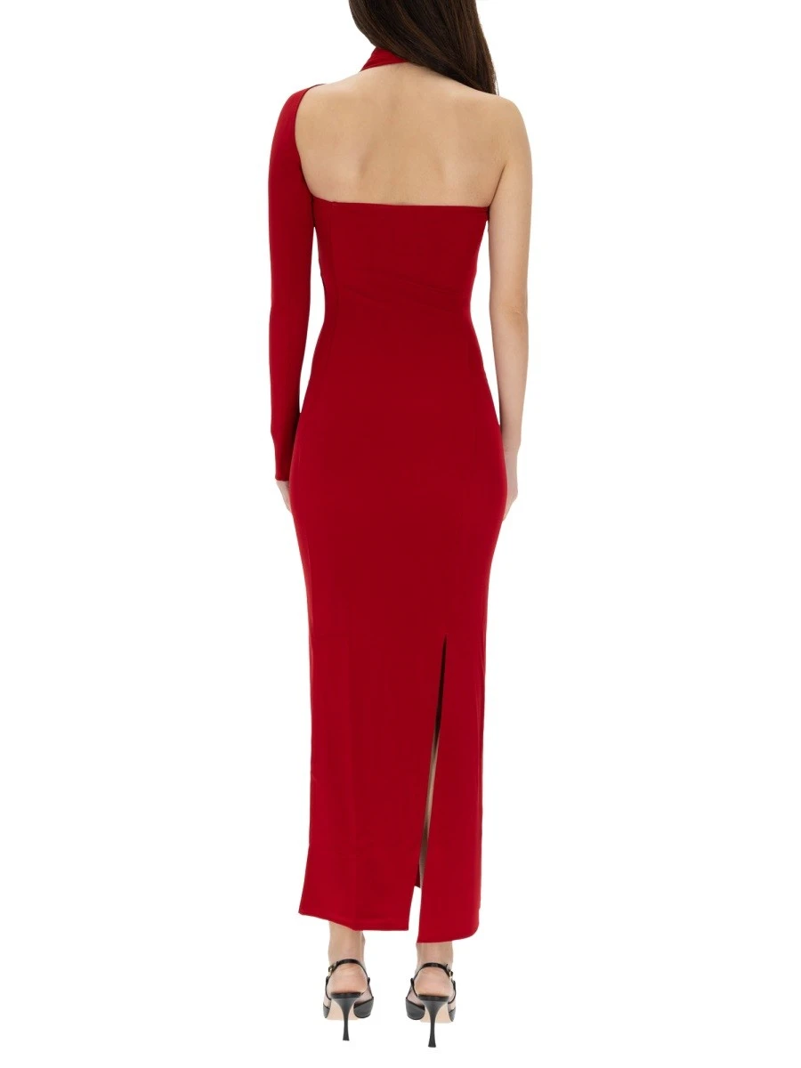 DRAPED ONE-SHOULDER DRESS.webp