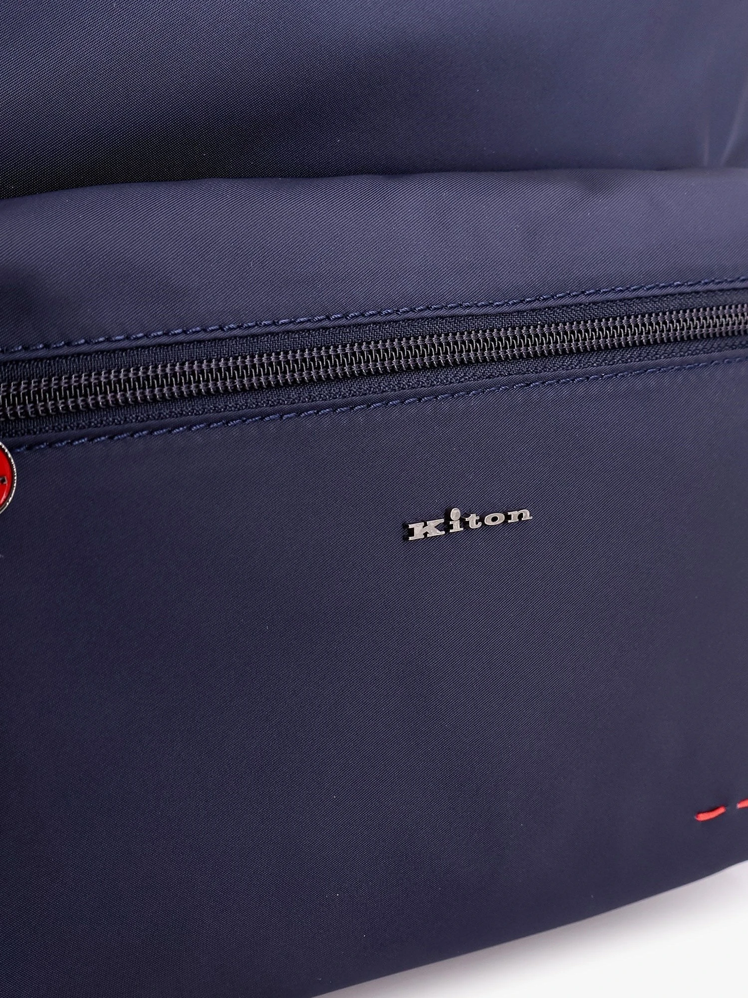 Nylon backpack with metal lettering logo.webp