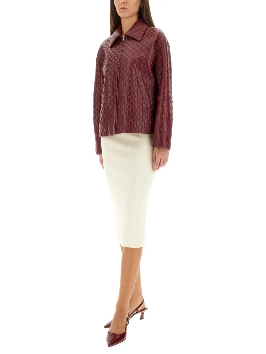 OVERSIZED LEATHER JACKET WITH EMBOSSED GG.webp