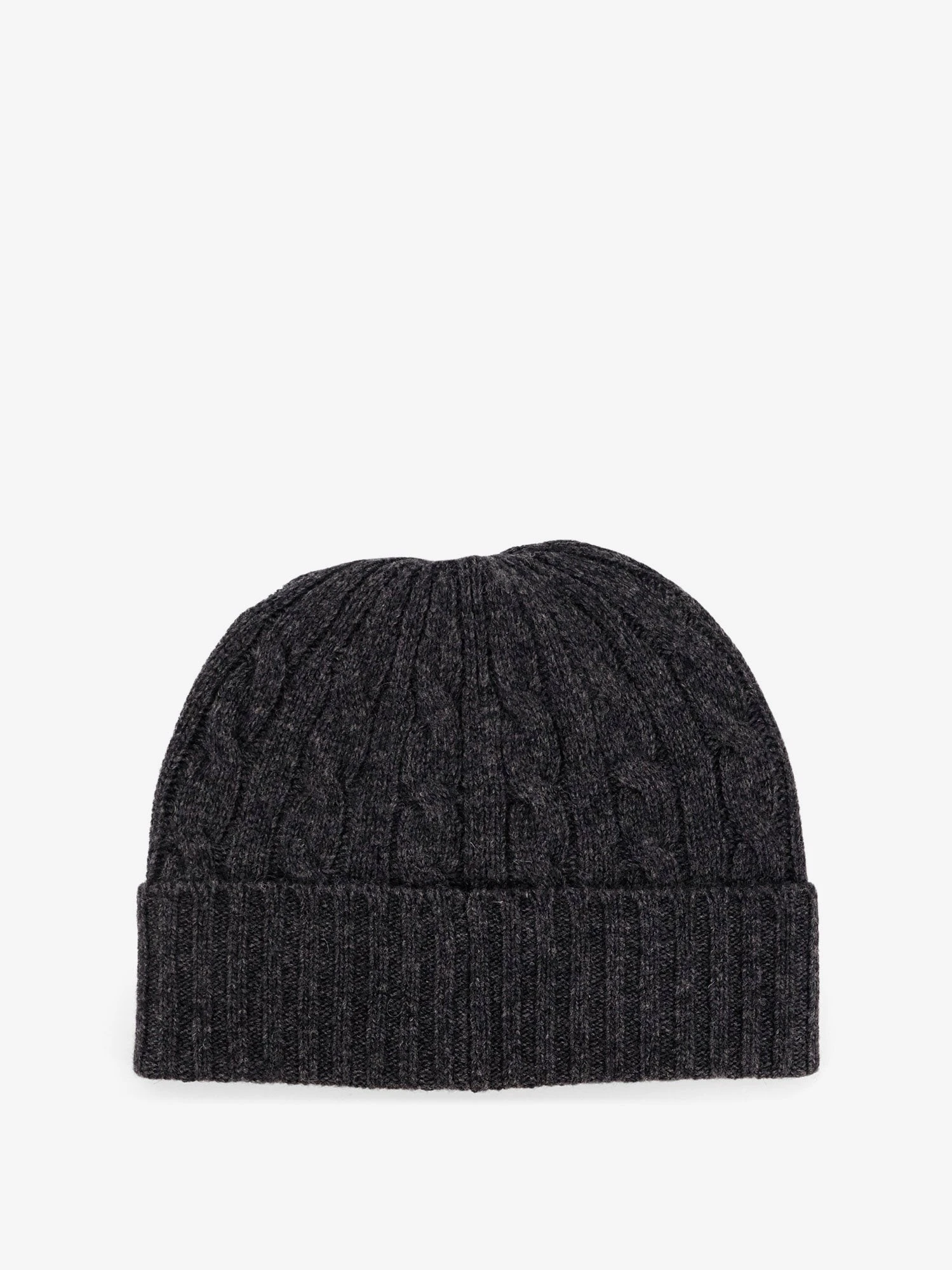 Wool blend cable knit beanie hat.webp