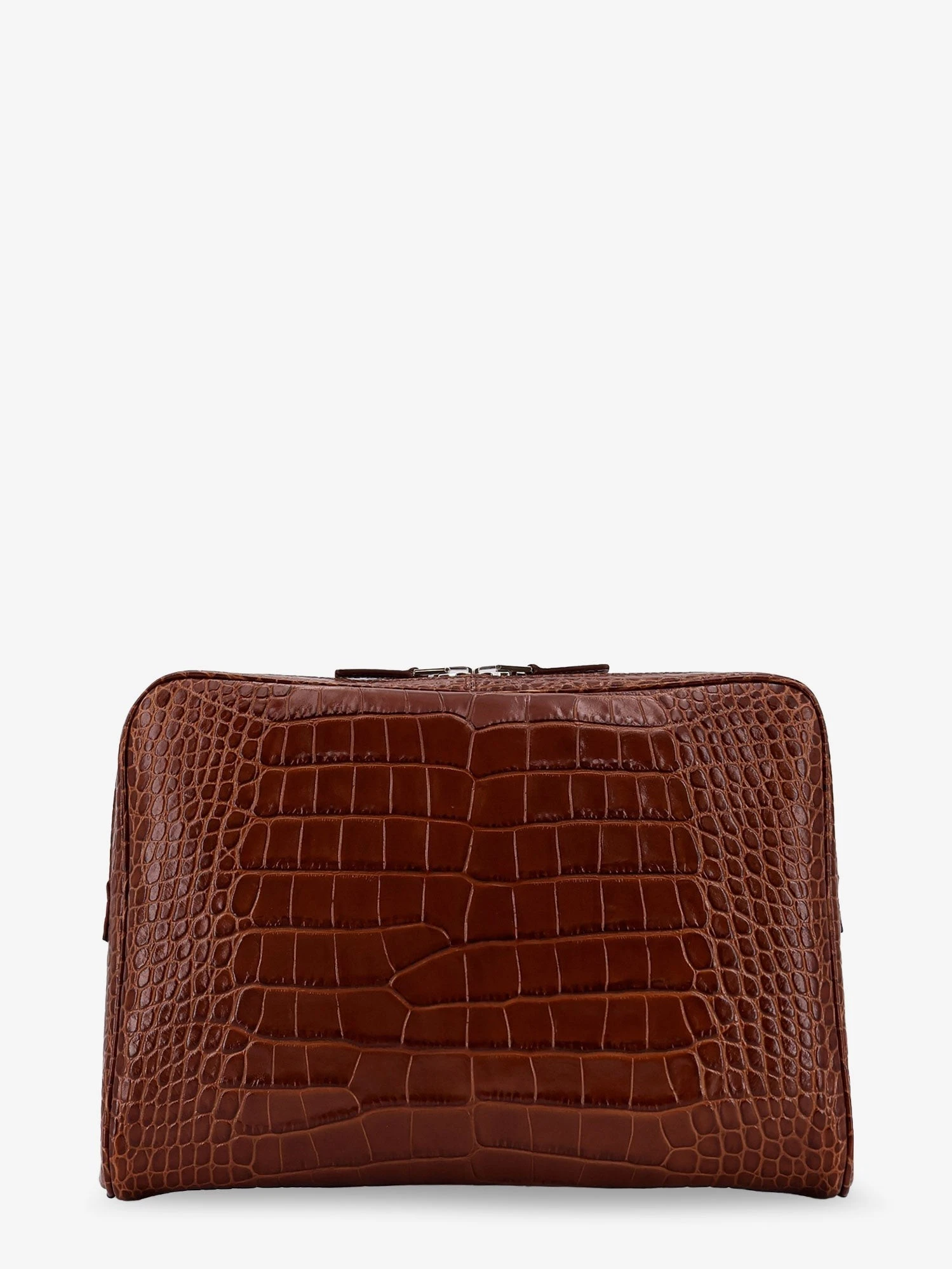 Croco print leather laptop pouch.webp