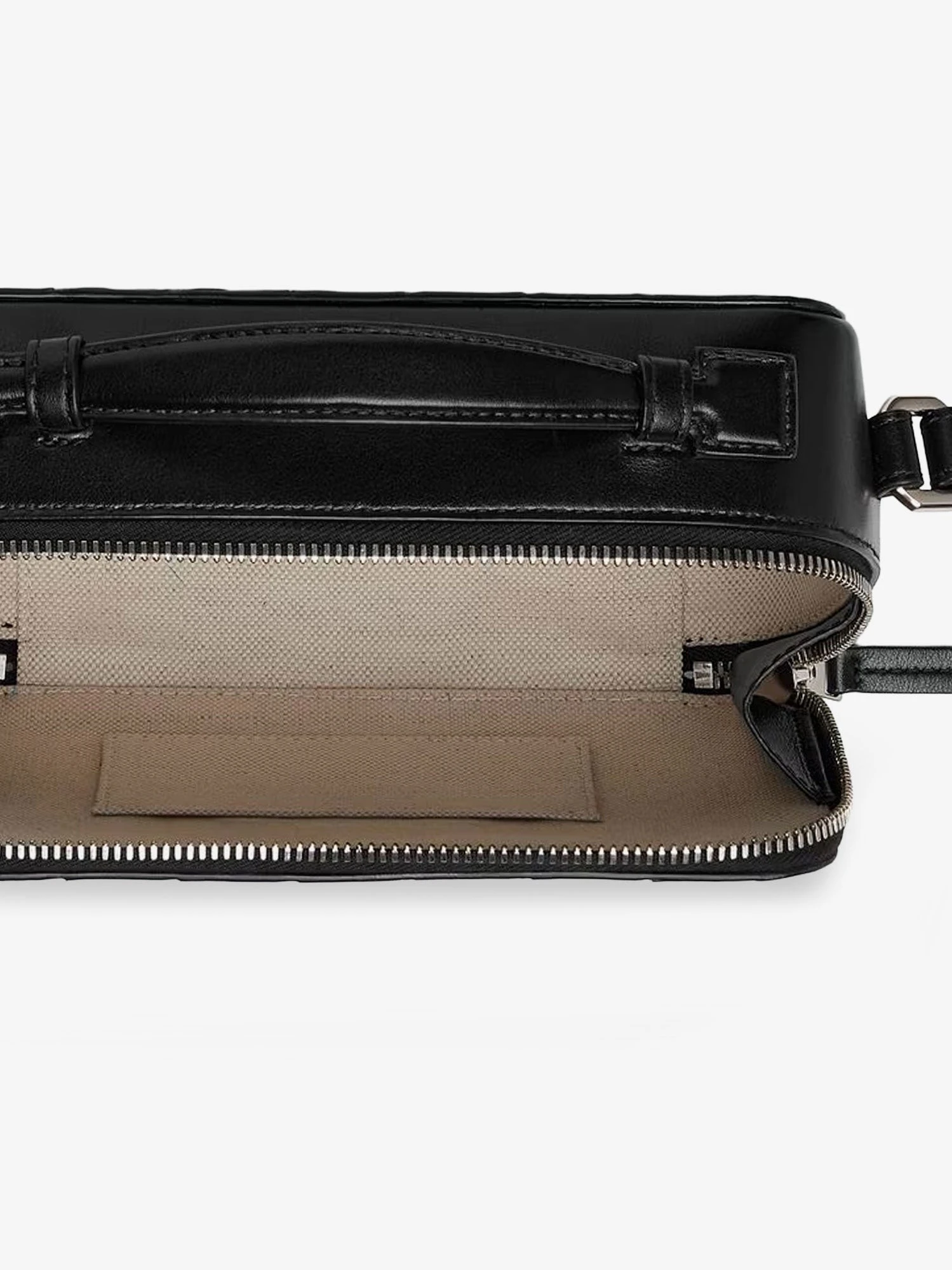 Leather clutch bag with Intrecciato motif.webp