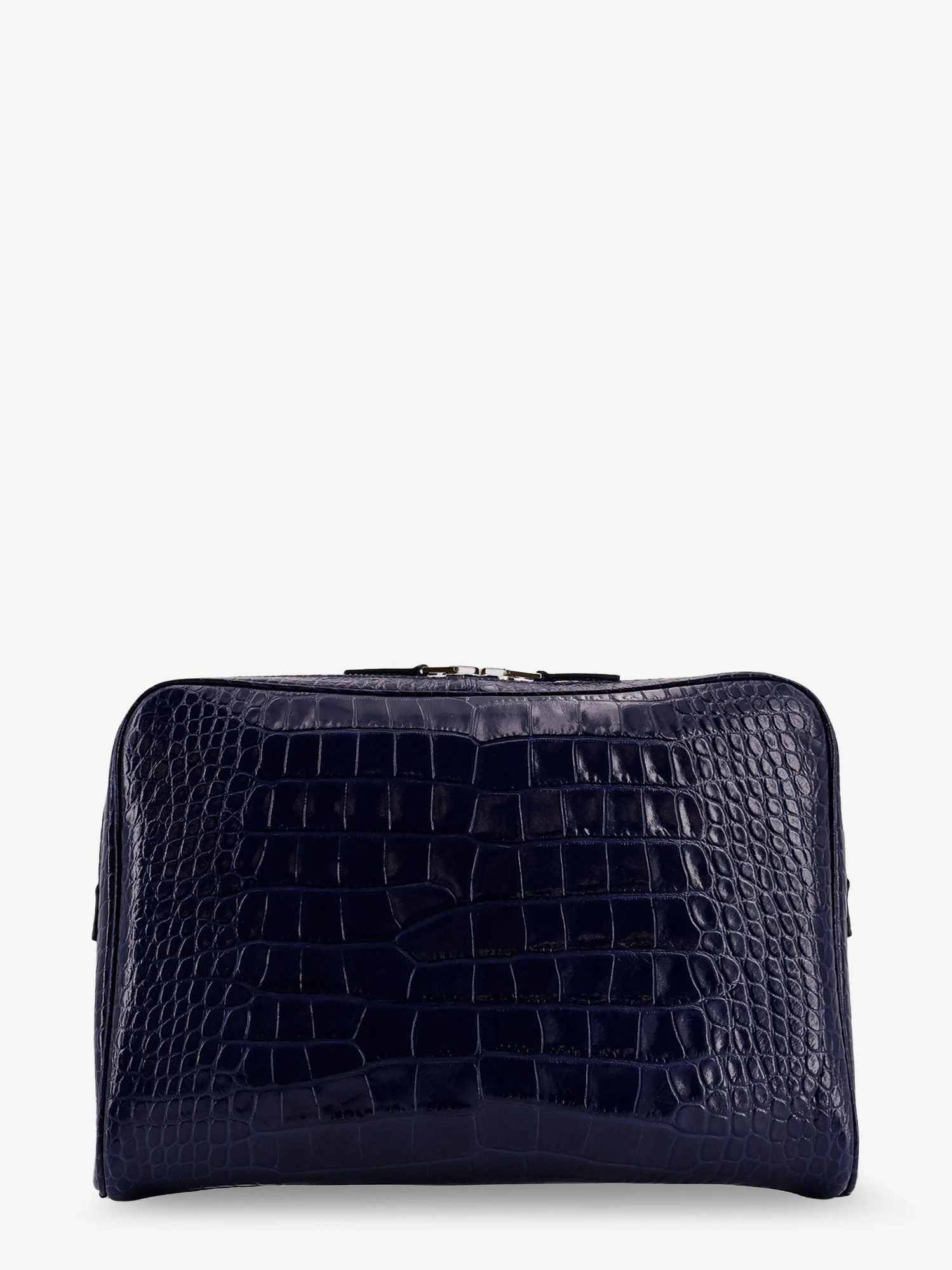 Croco print leather laptop pouch.webp