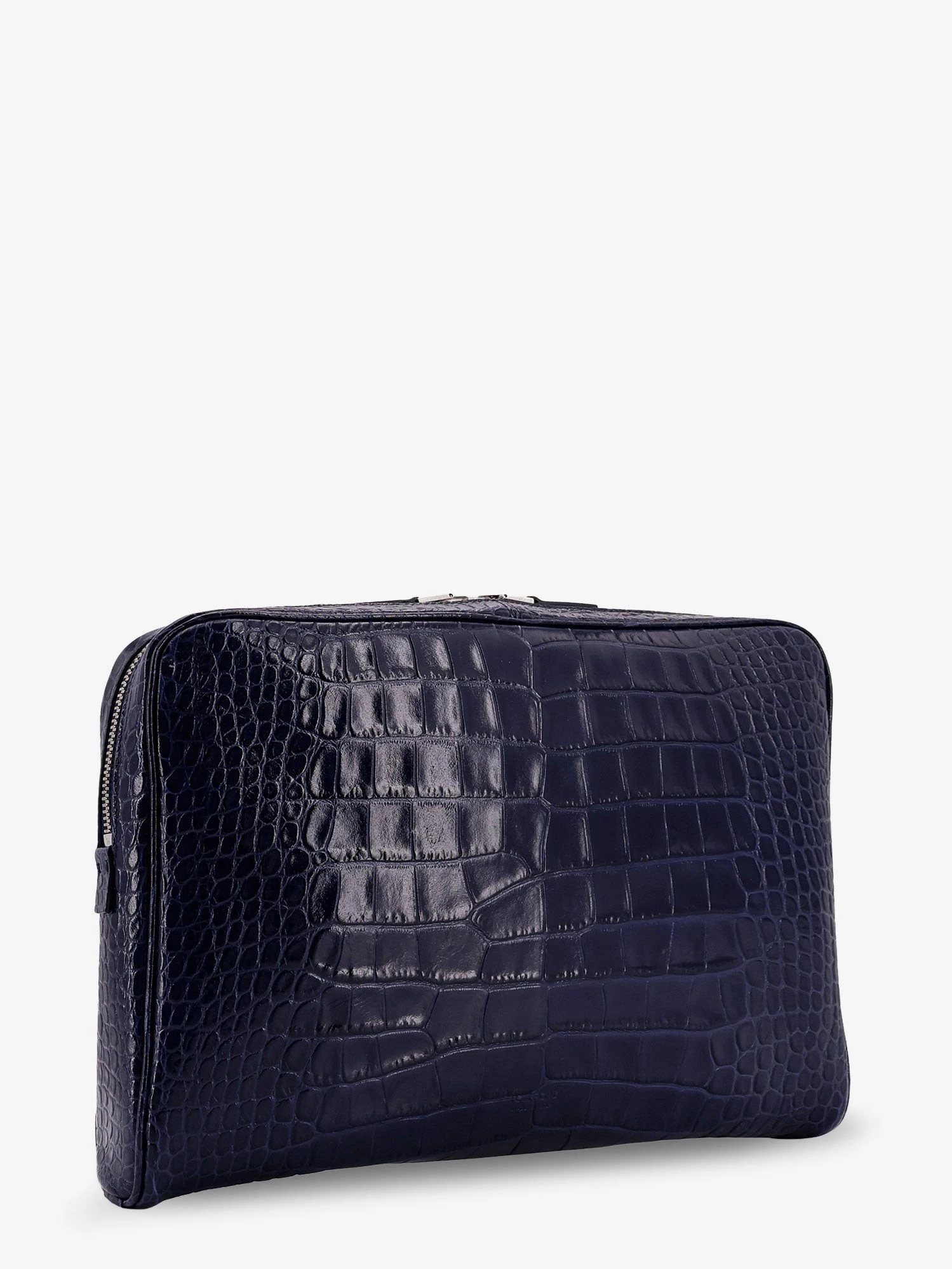 Croco print leather laptop pouch.webp