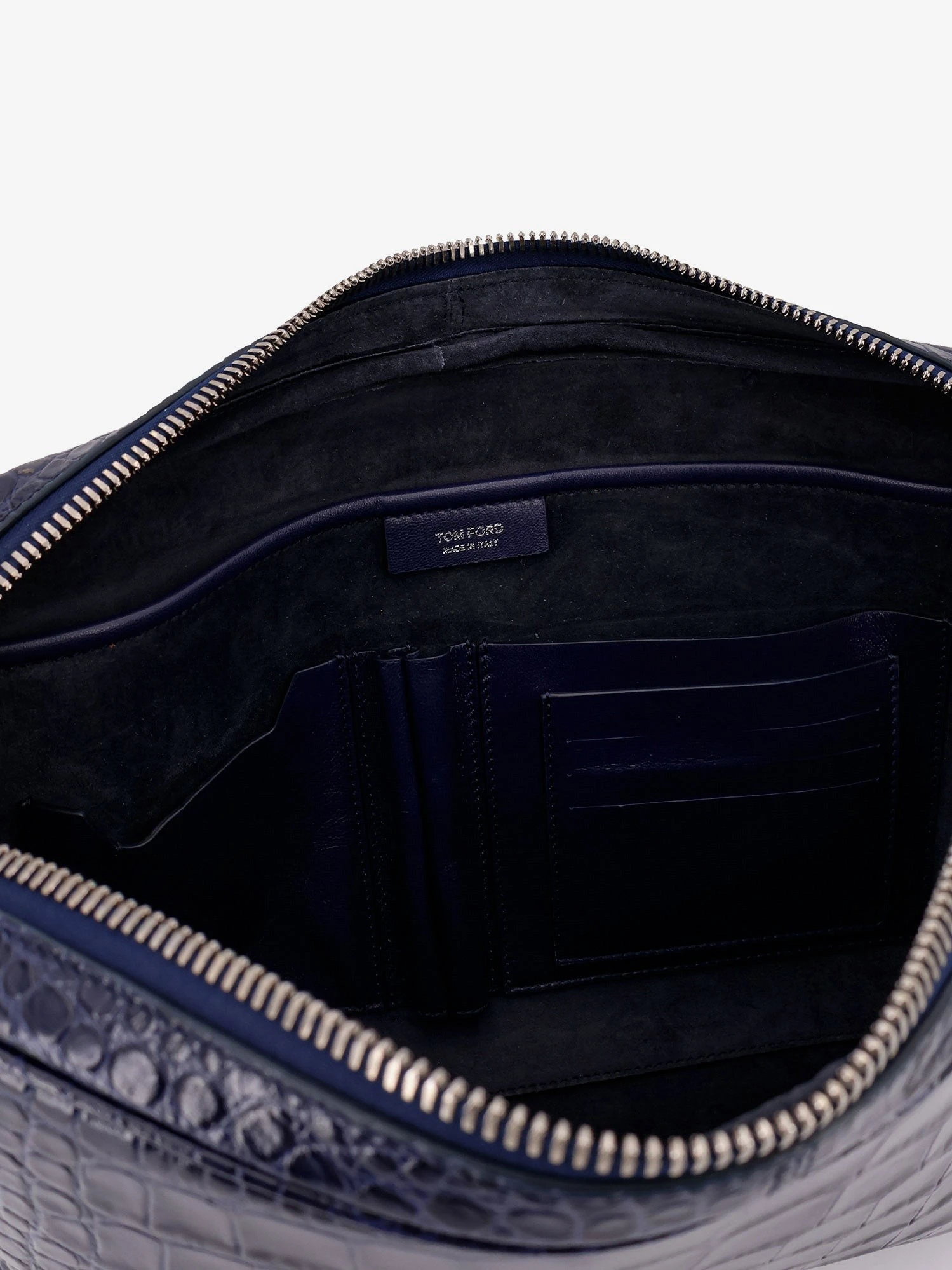 Croco print leather laptop pouch.webp