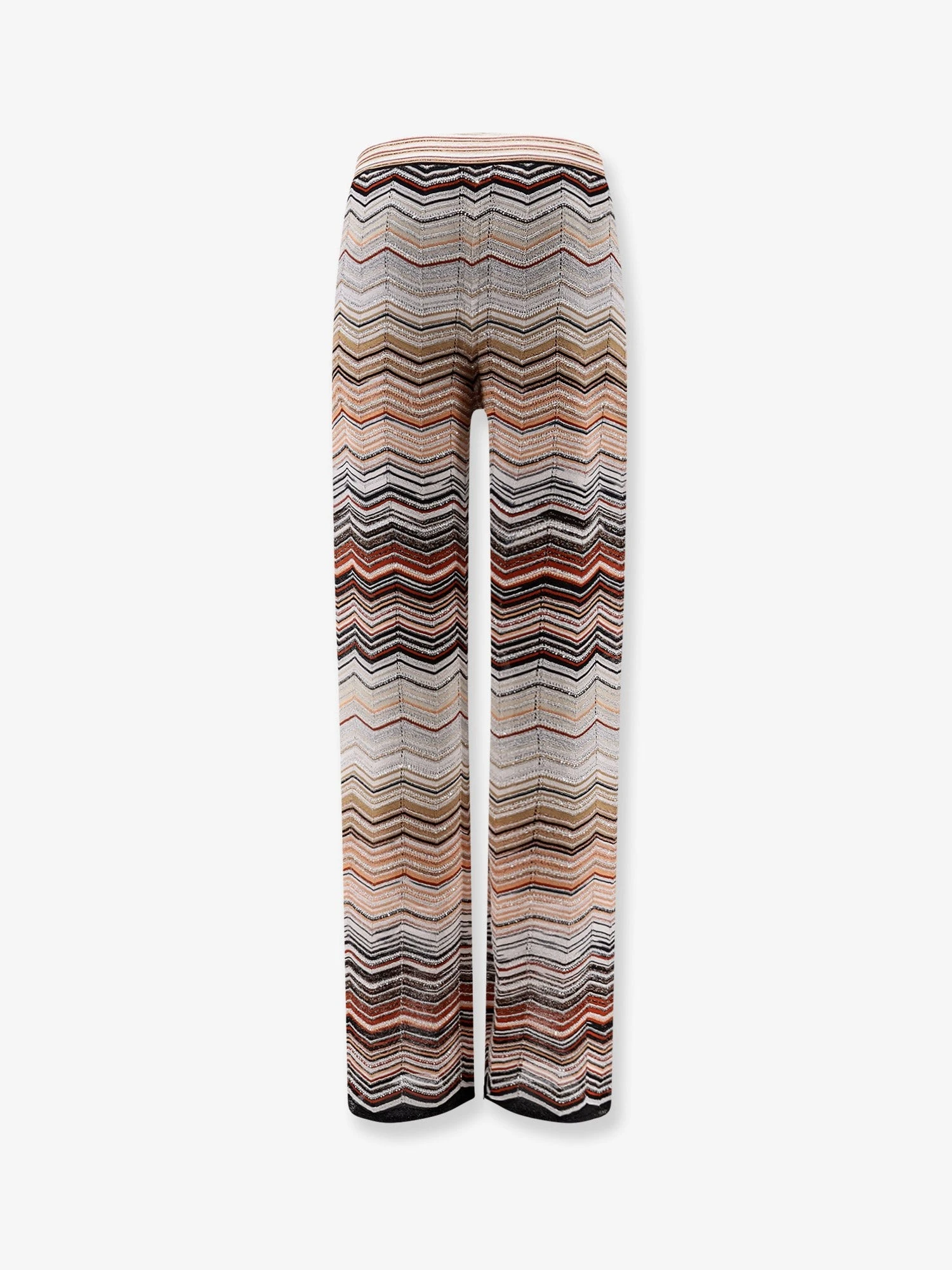 Viscose trousers with laminated chevron pattern.webp