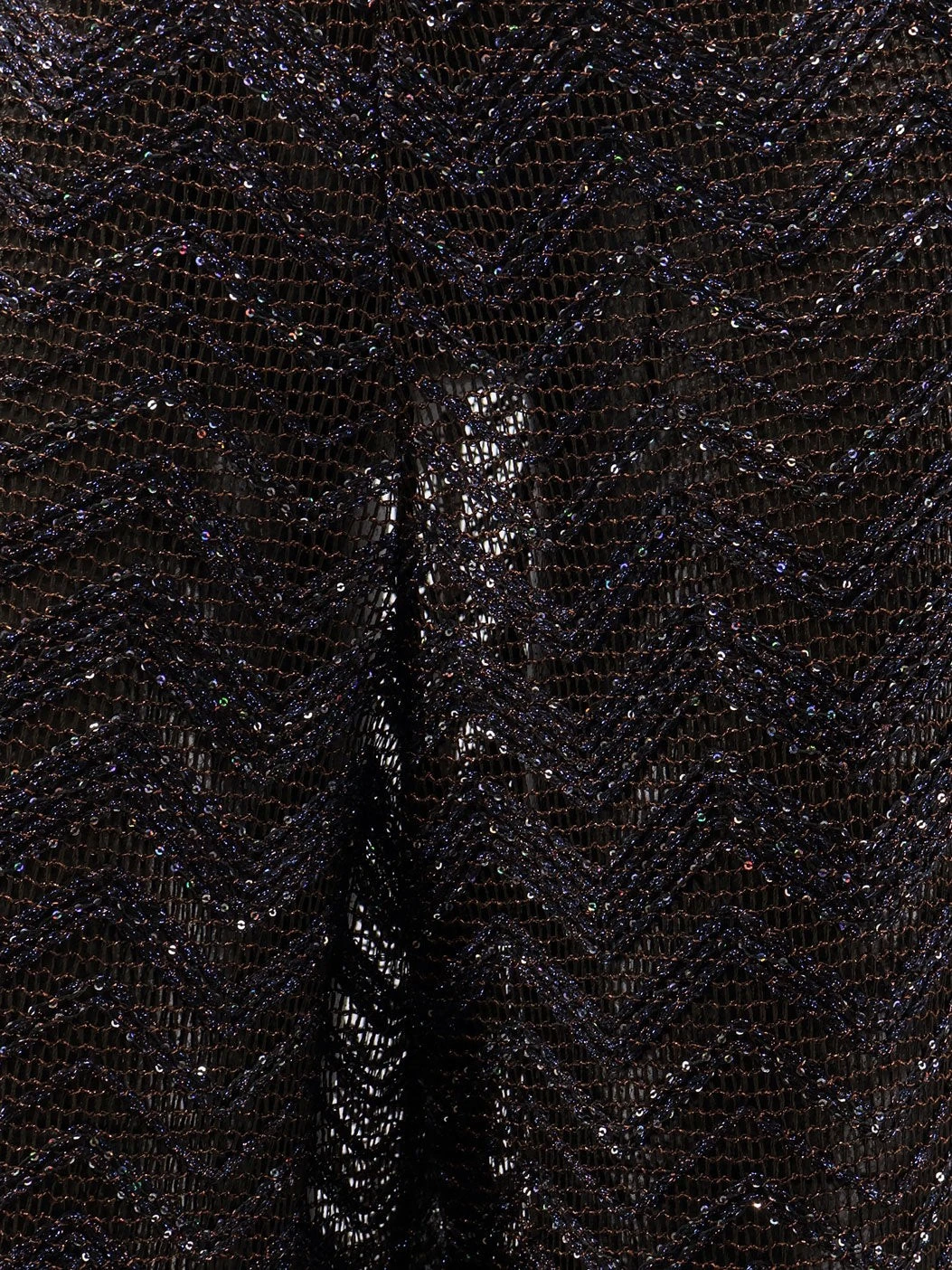 Viscose blend trousers with chevron pattern.webp