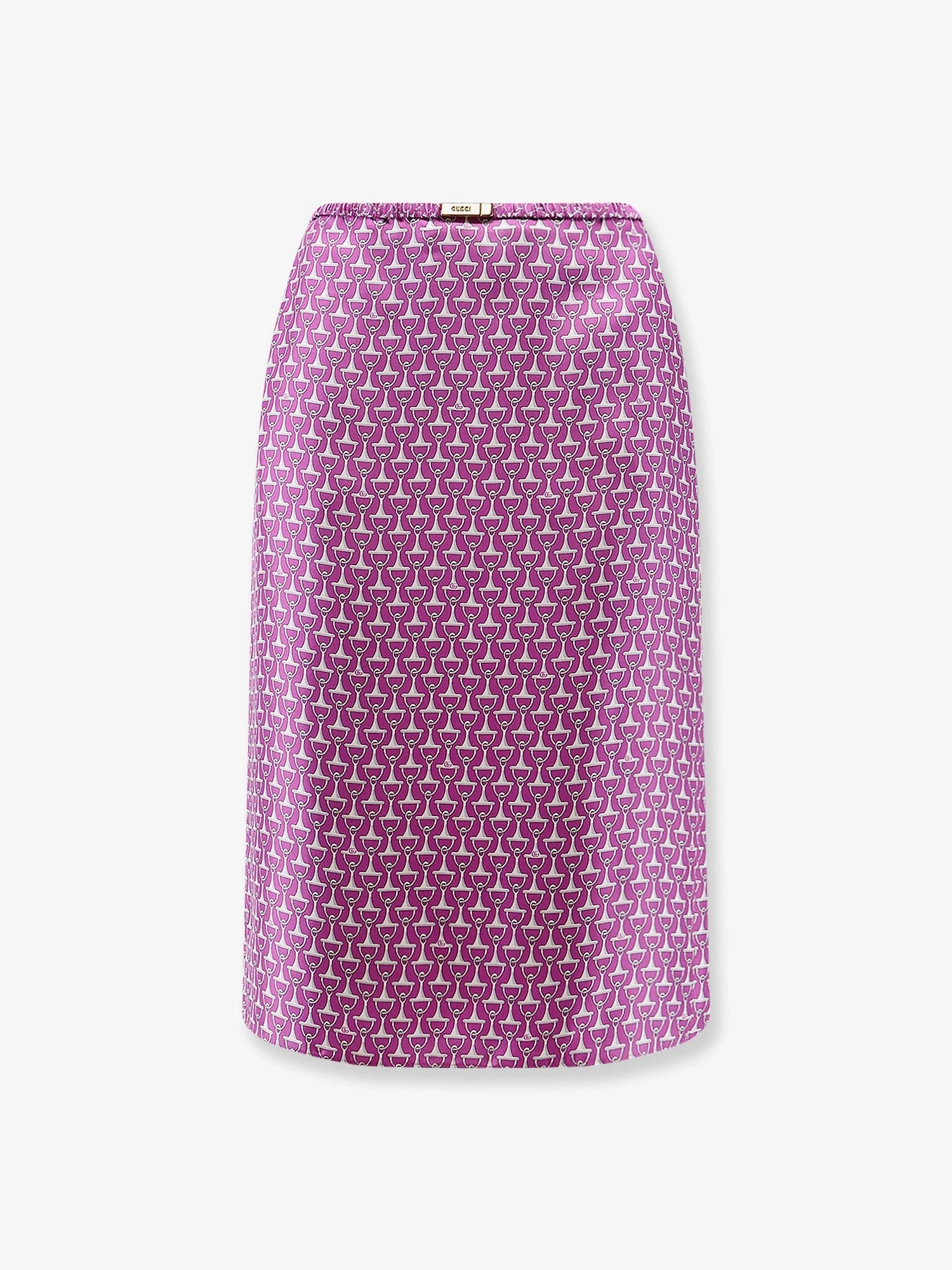 Silk skirt with Horsebit print.webp