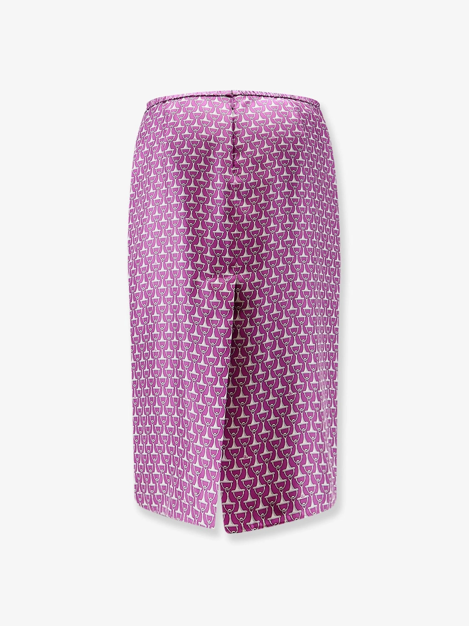 Silk skirt with Horsebit print.webp