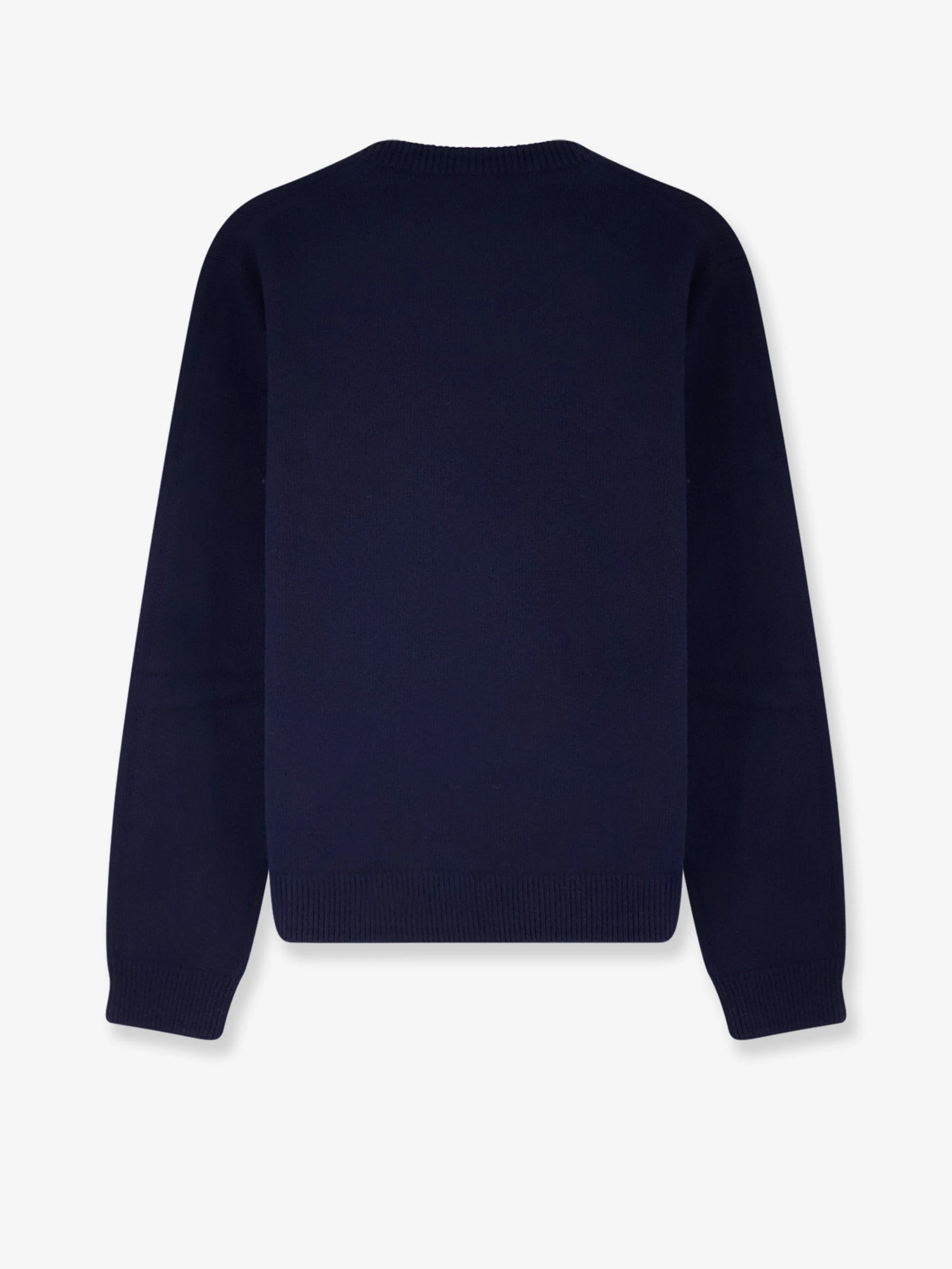 Wool sweater with frontal embroidered logo.webp