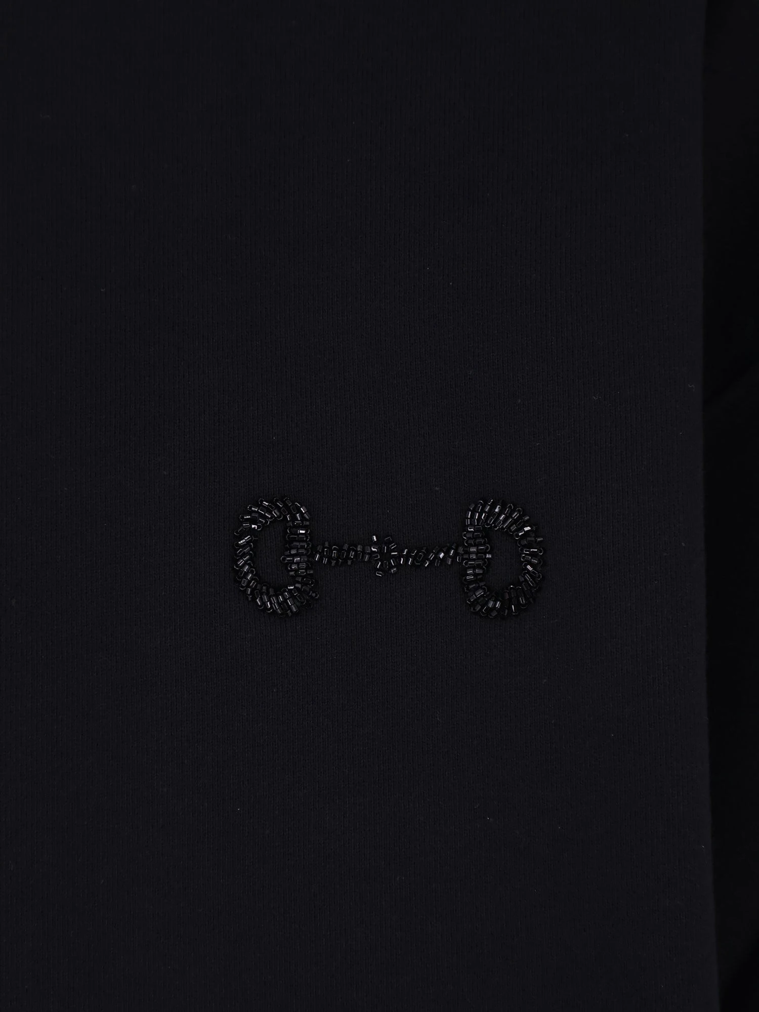 Cotton sweatshirt with beaded Horsebit detail.webp