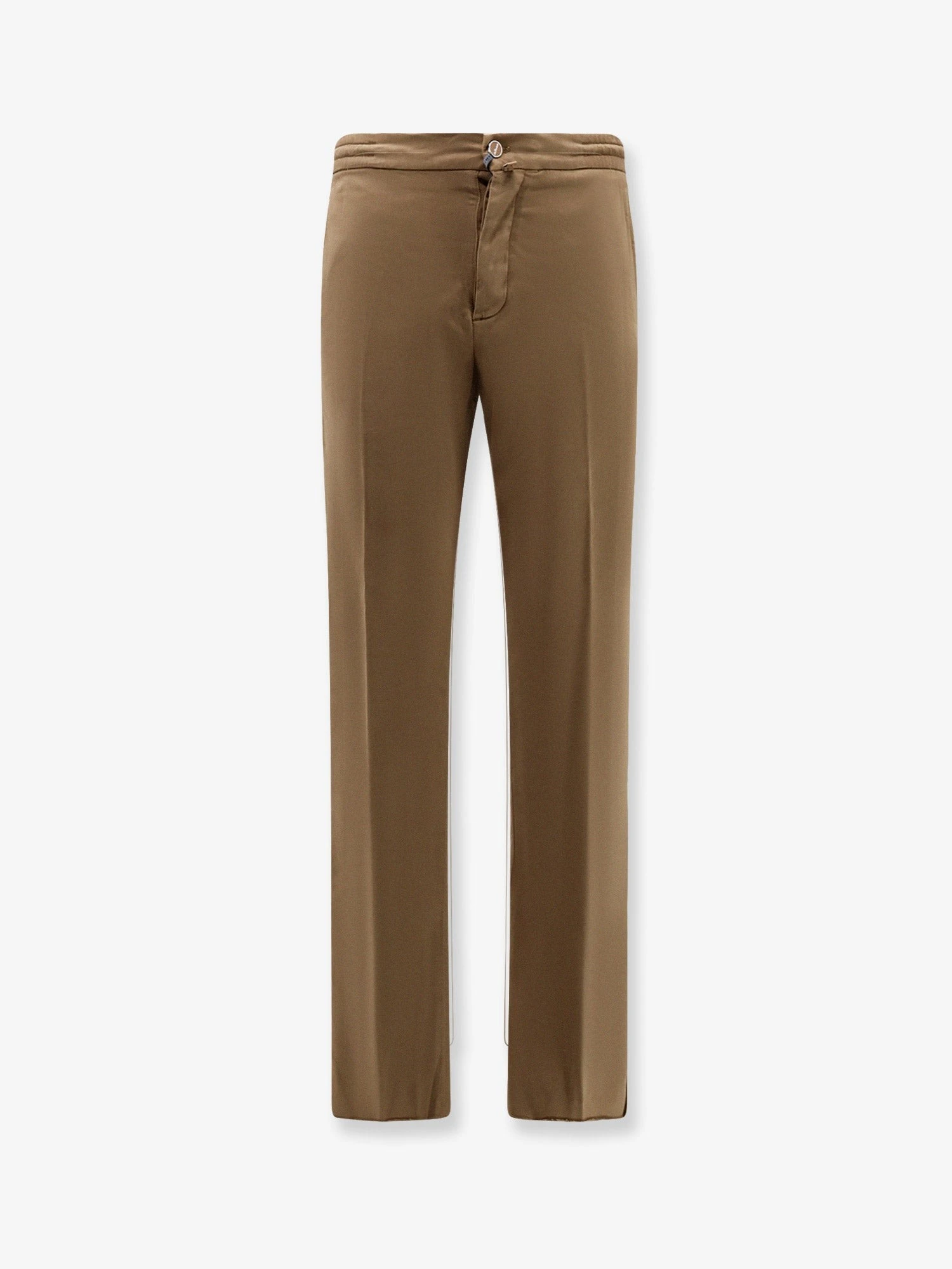 Lyocell trouser with drawstring at waist.webp