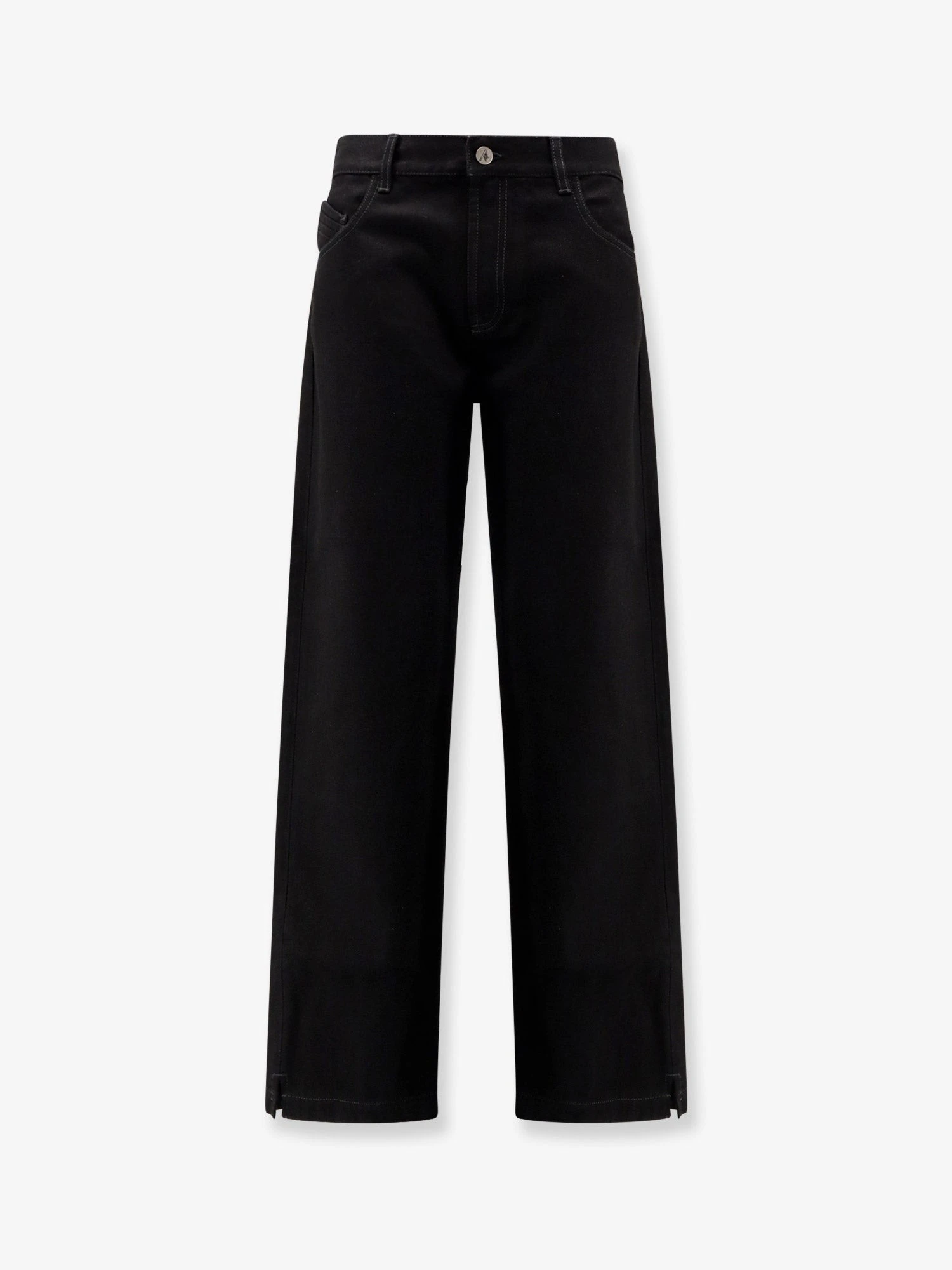 Black denim trousers.webp