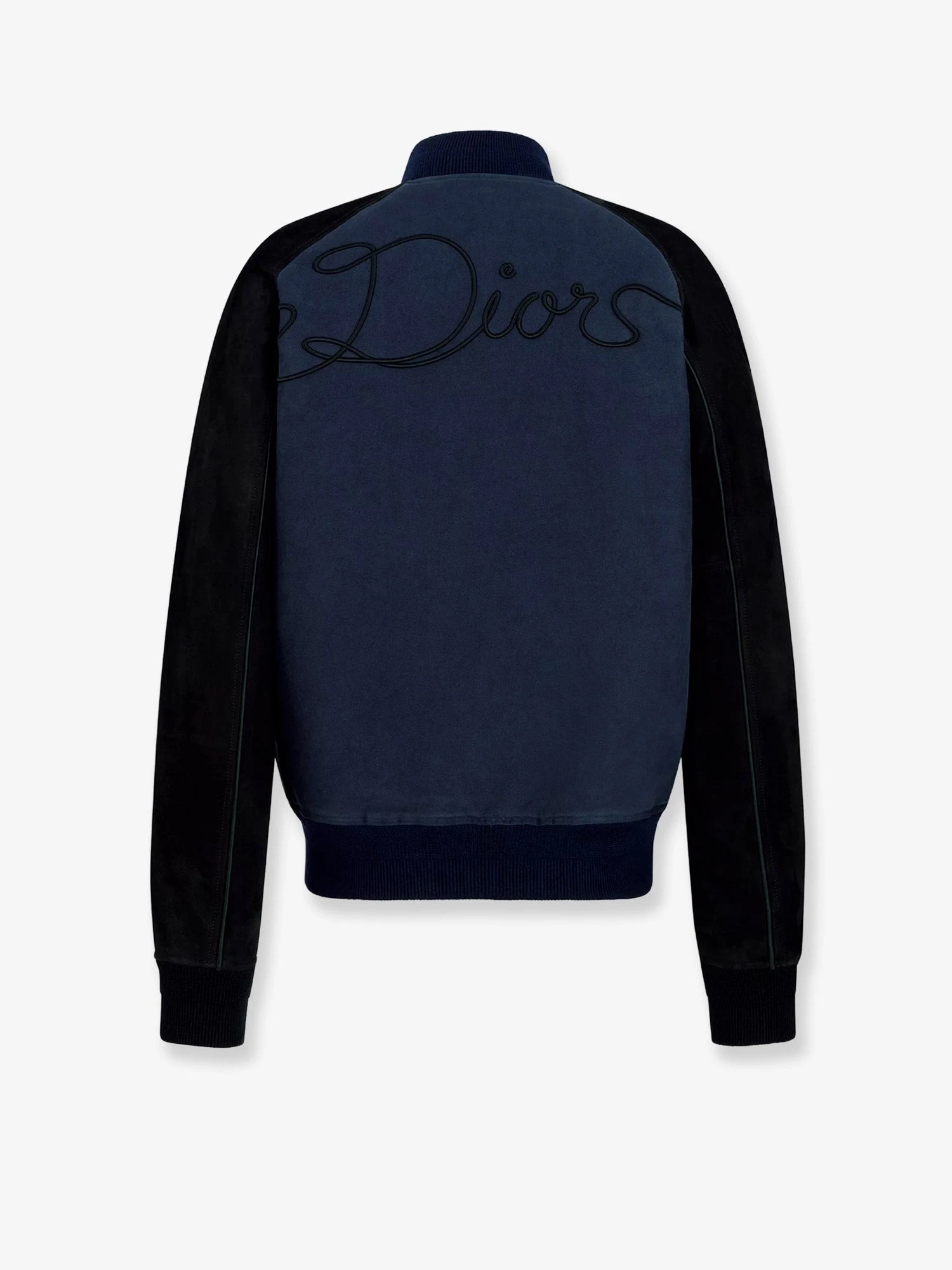 Dior Ribbon College cotton and suede bomber.webp