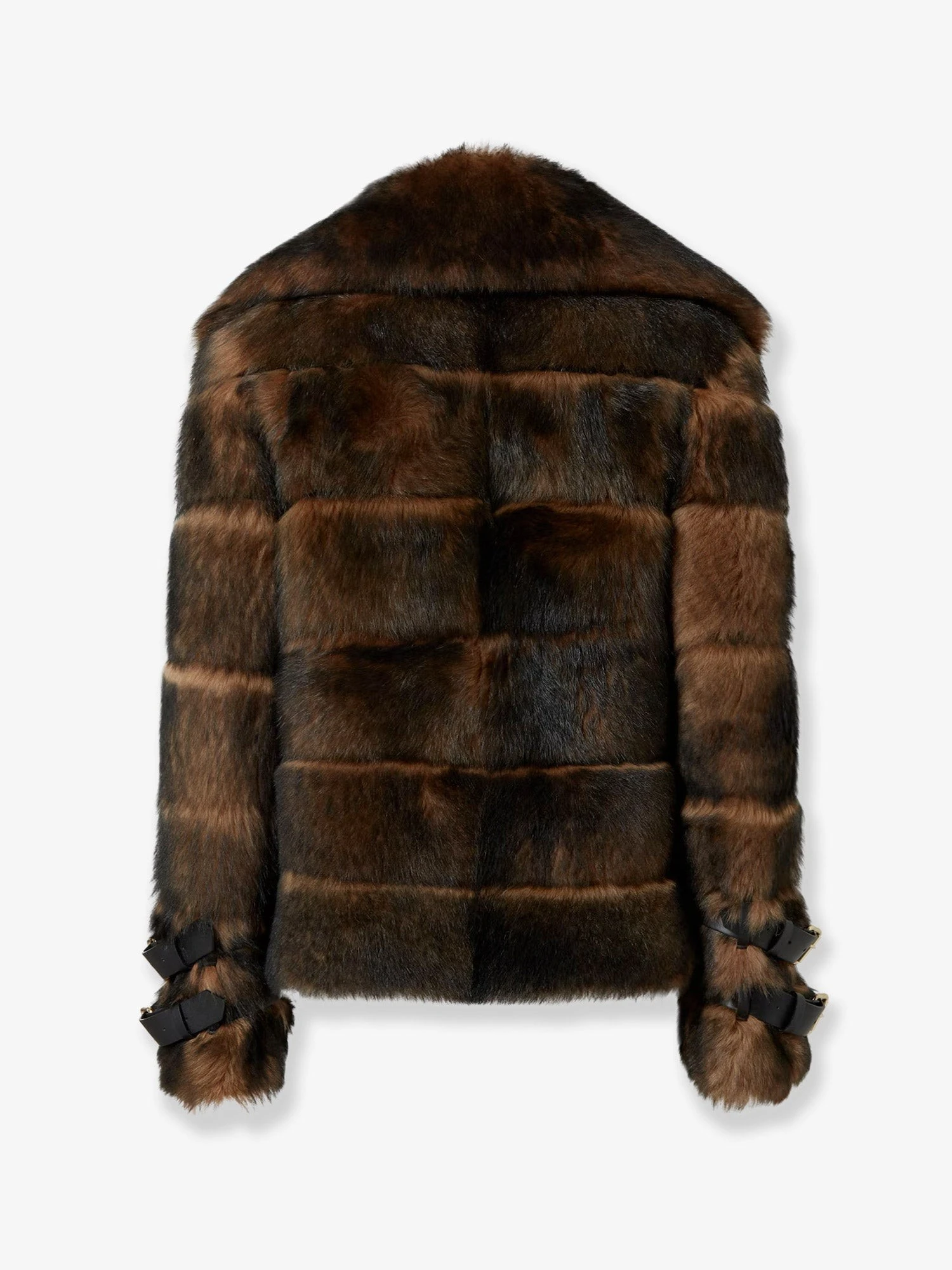 Brown backed sheepskin and nappa jacket.webp
