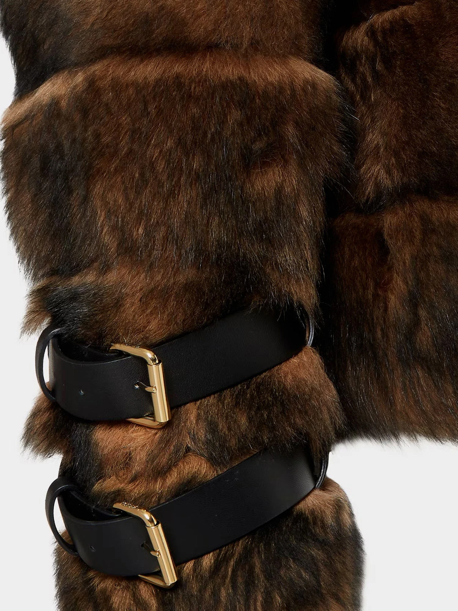 Brown backed sheepskin and nappa jacket.webp