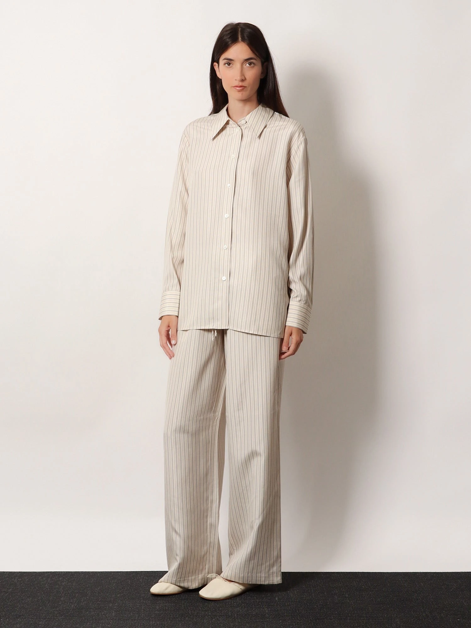 Silk striped trousers.webp