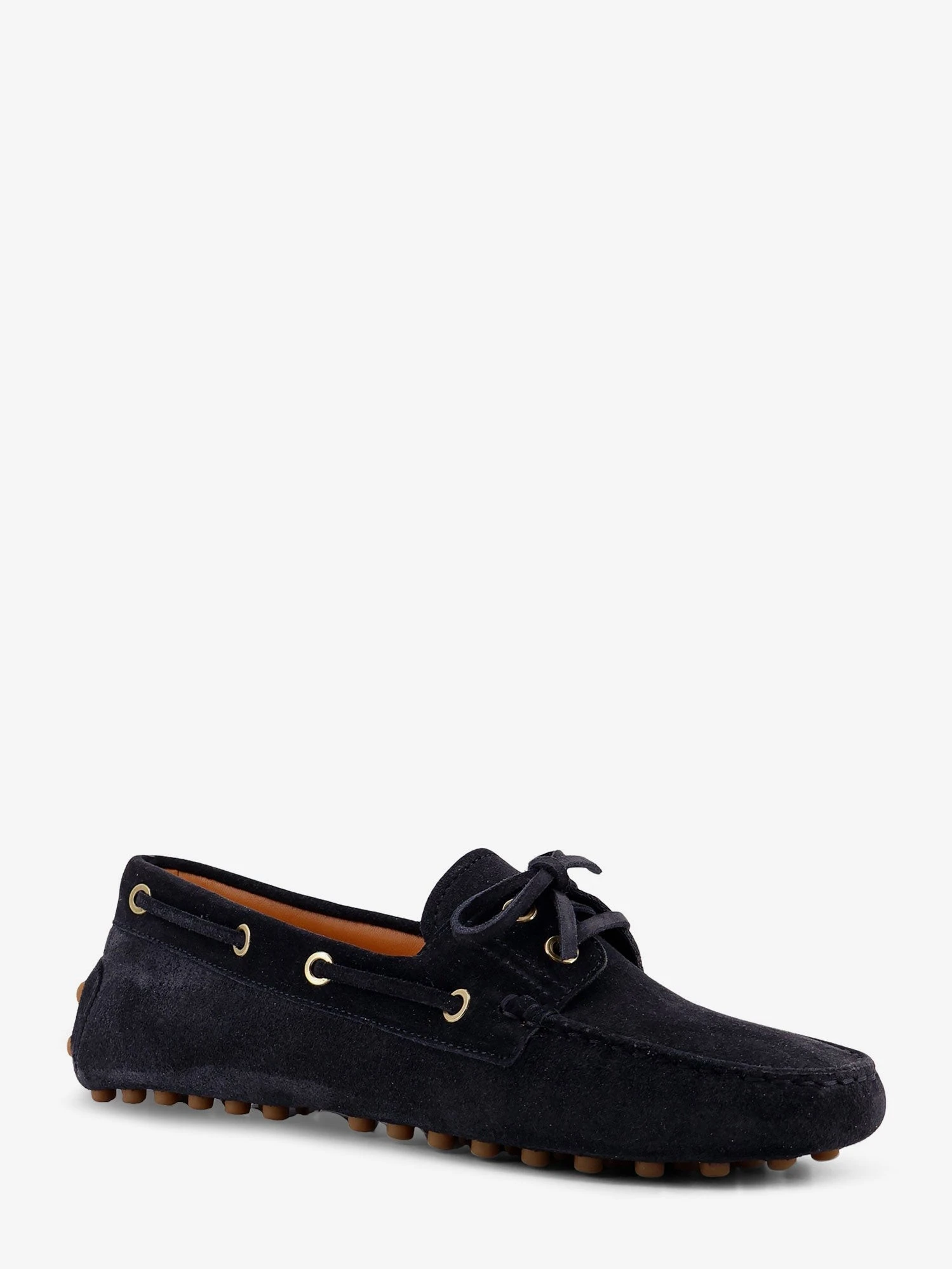 Suede loafers with Gomminos detail.webp