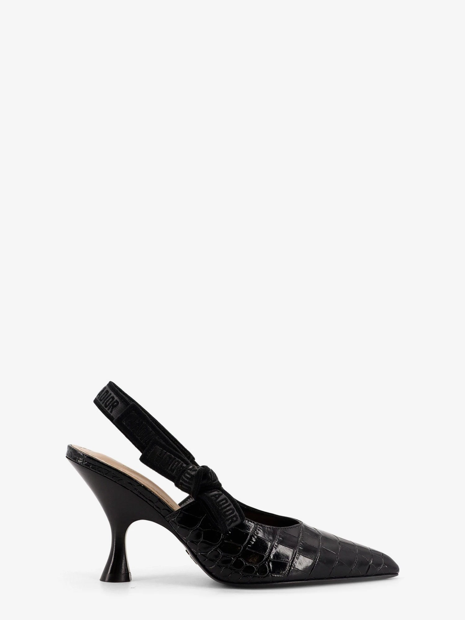J'Adior leather slingback pumps with croco effect.webp