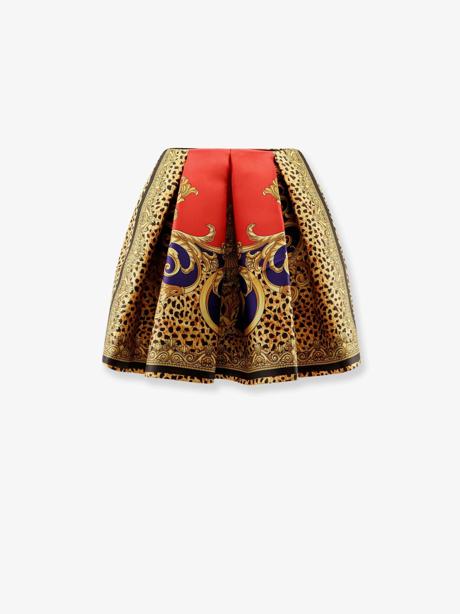 Cheetah Barocco silk duchesse skirt.webp