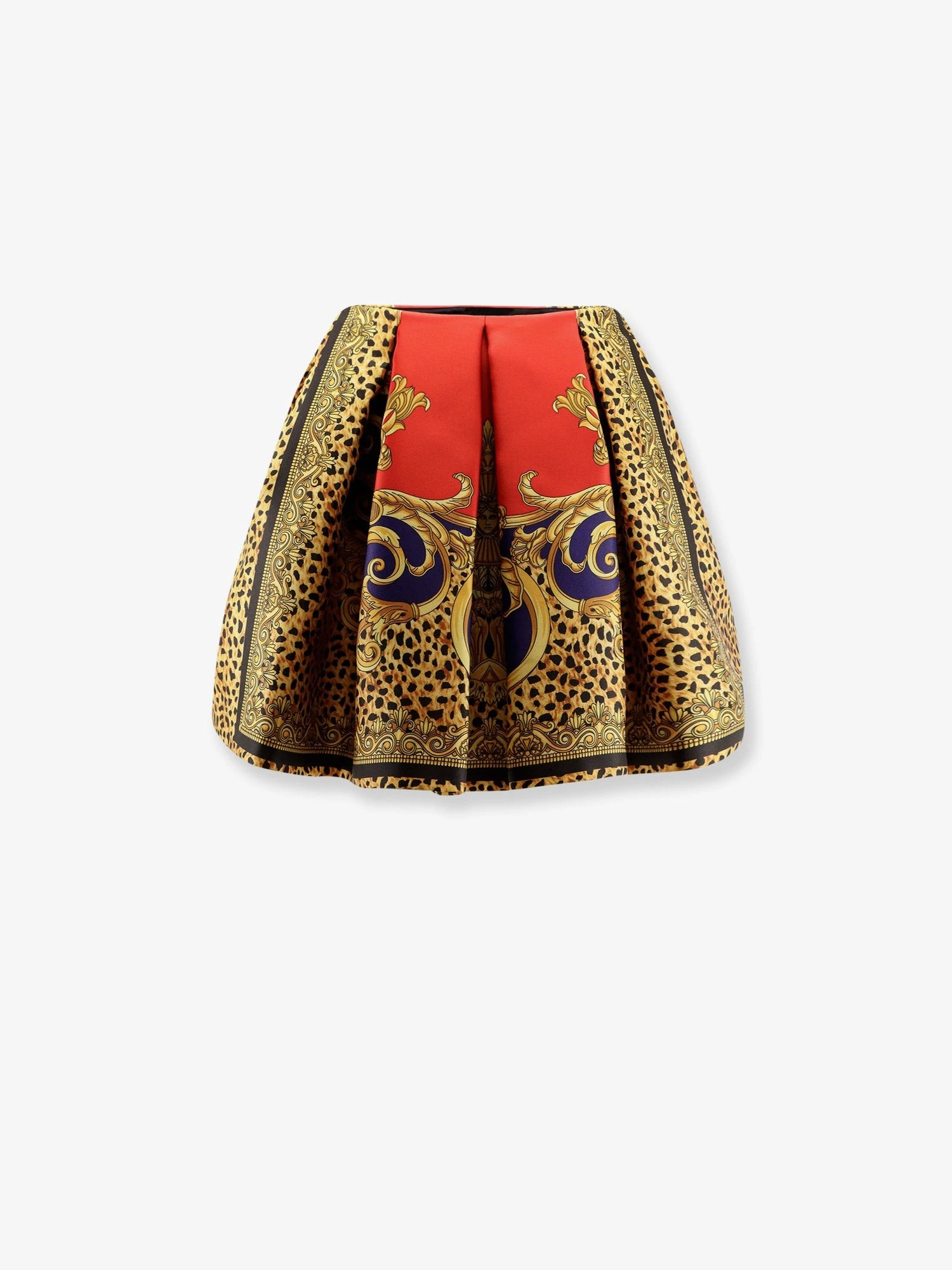Cheetah Barocco silk duchesse skirt.webp