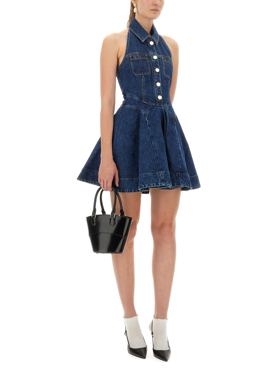 DENIM FLARED MINI DRESS.webp
