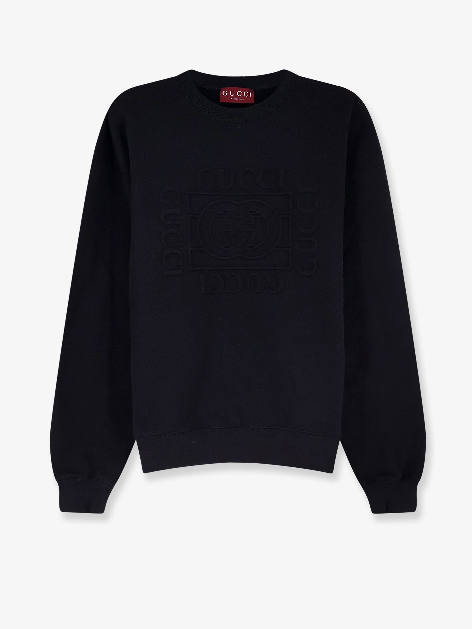Cotton sweatshirt with frontal embossed logo.webp