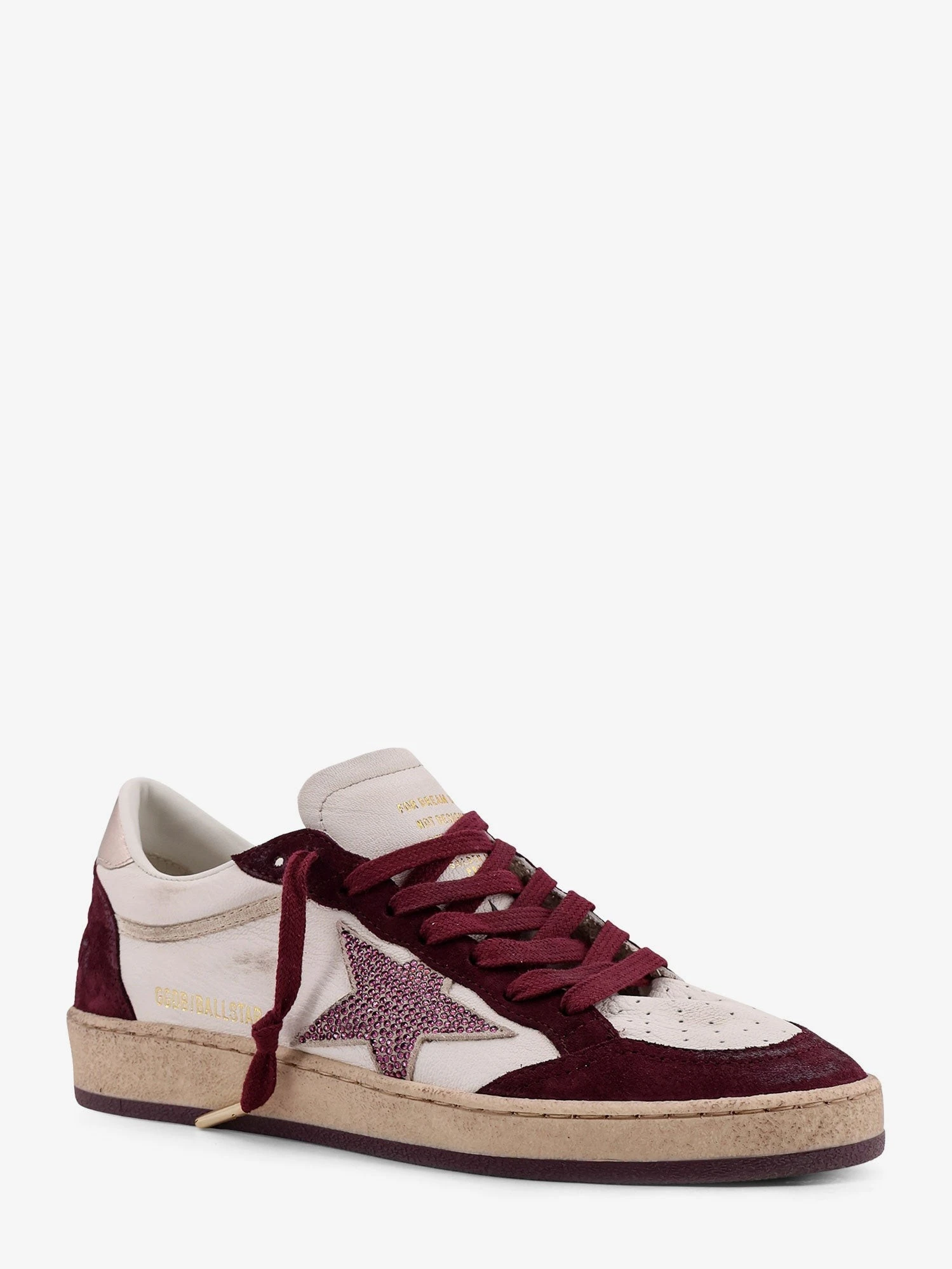 Ballstar leather sneakers with Swarovski logo on the side.webp