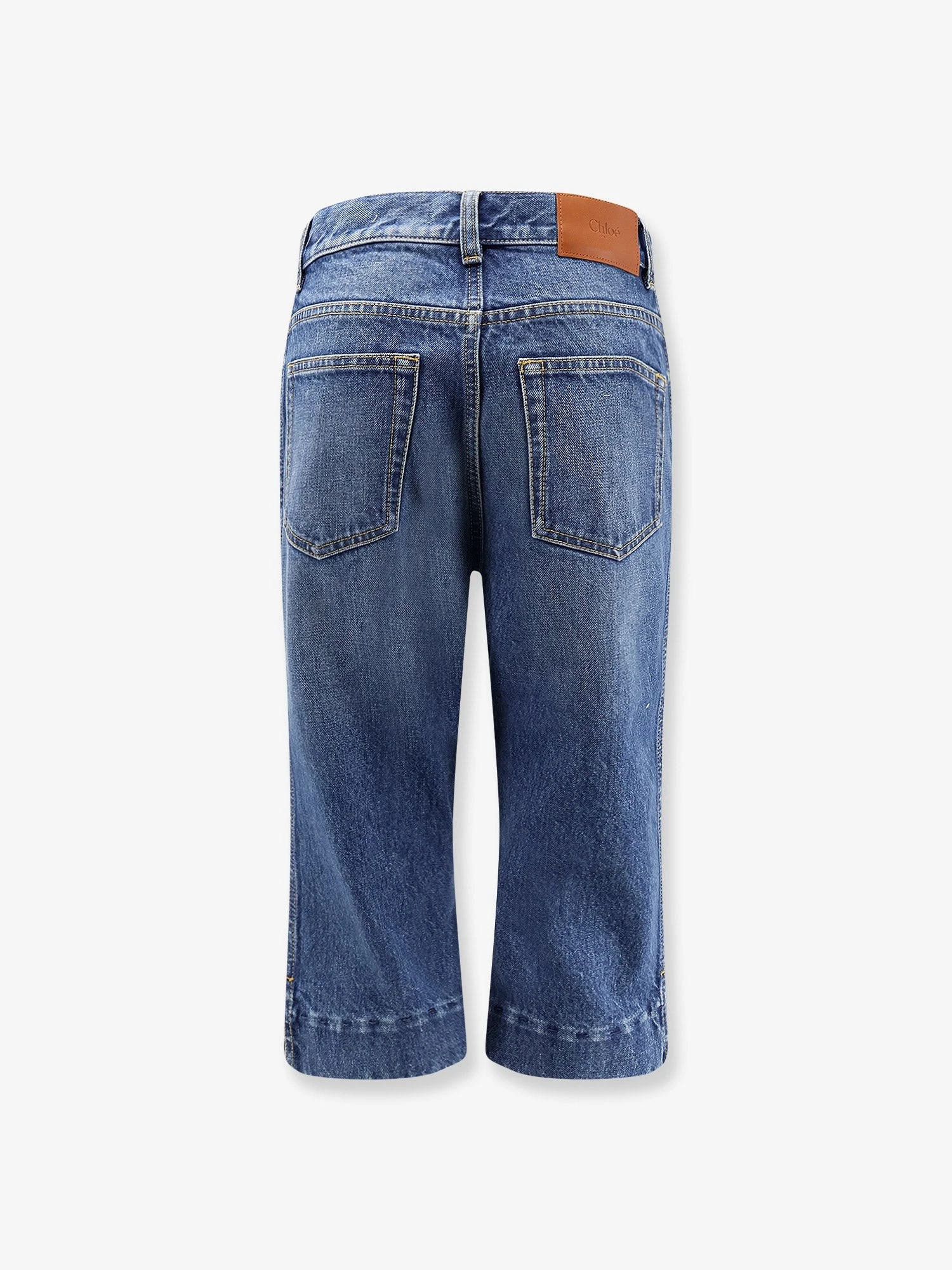 Blue denim Capri jeans.webp