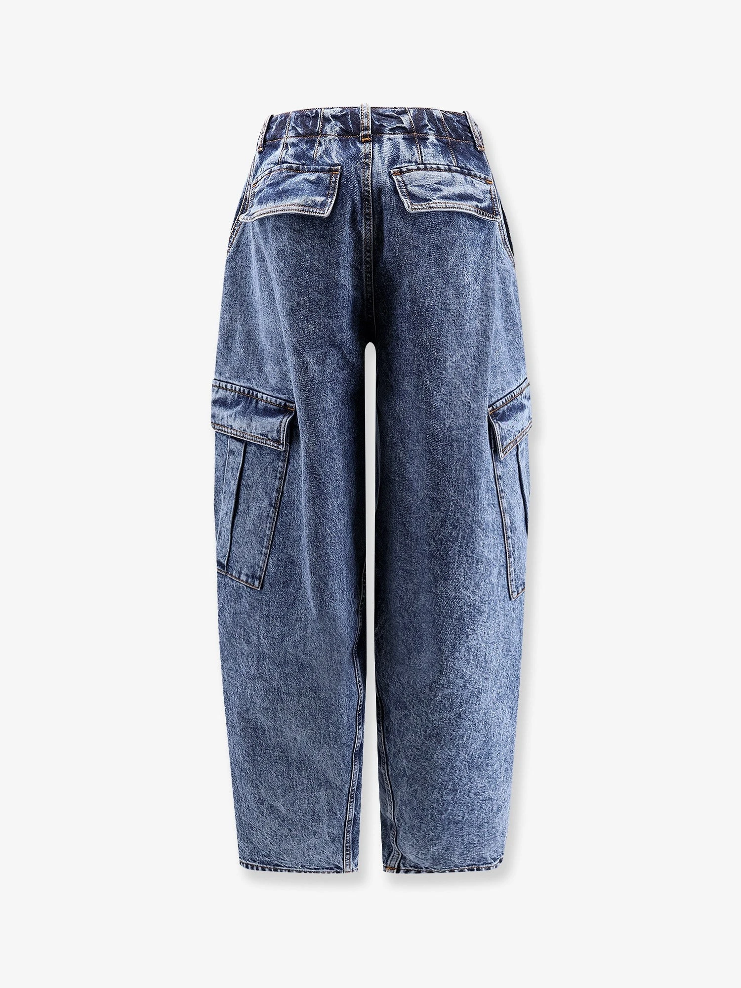Blue denim cargo jeans.webp